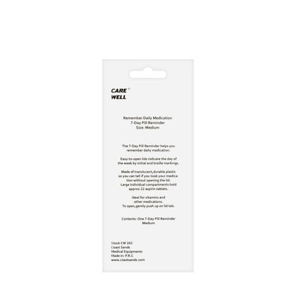 Care Well 7 Days Pill Reminder Medium [202]
