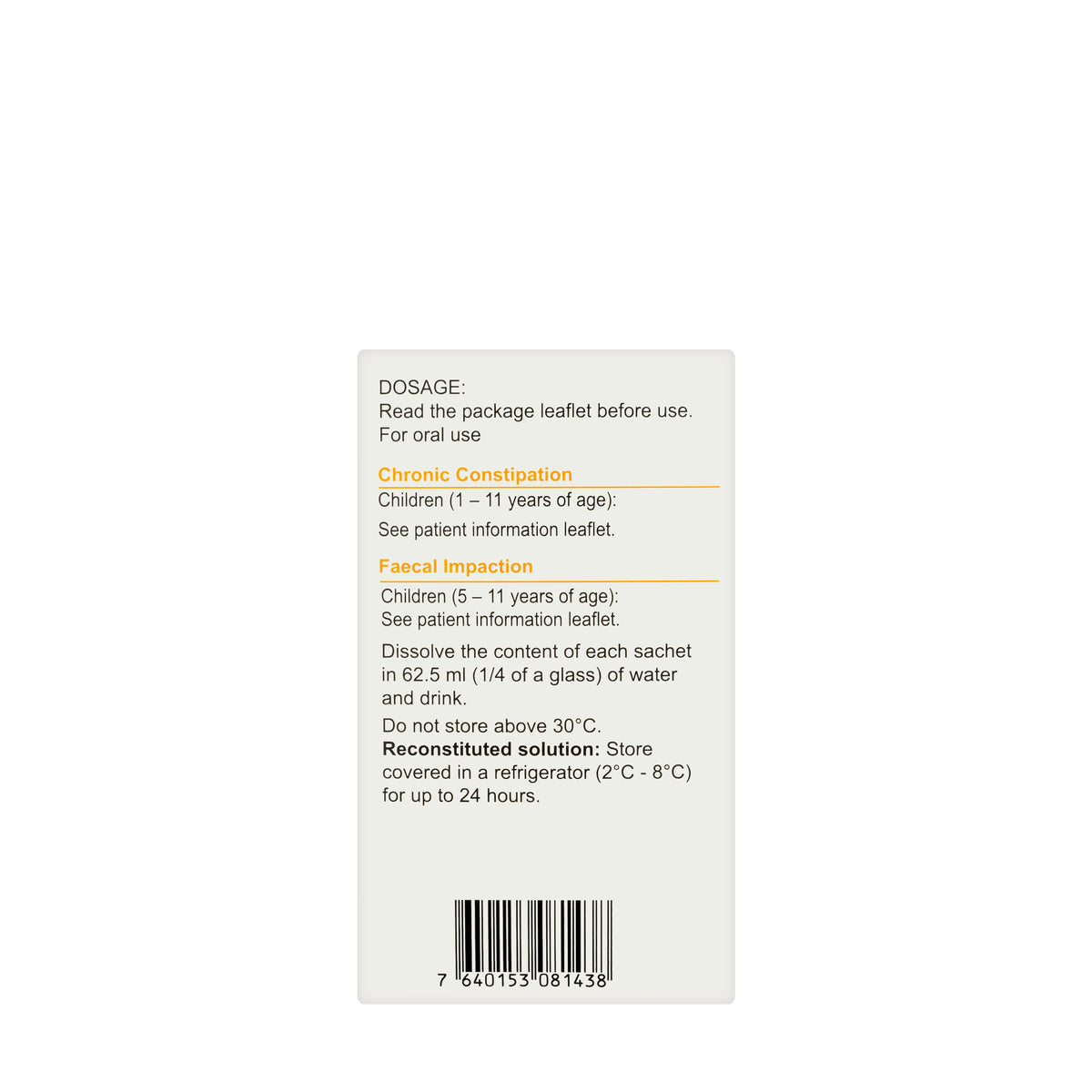 Movicol Pediatric Plain 30 Pieces