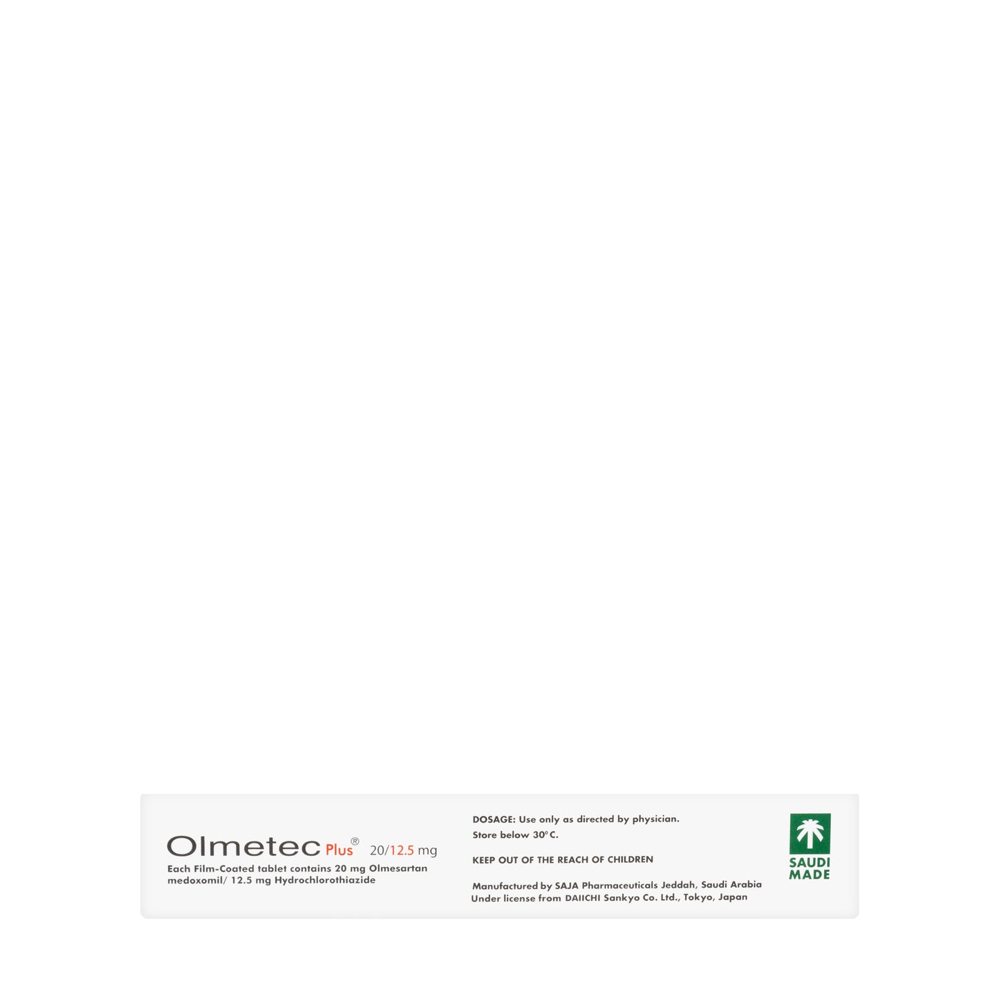 Olmetec Plus 20/12.5Mg 28 Tablets