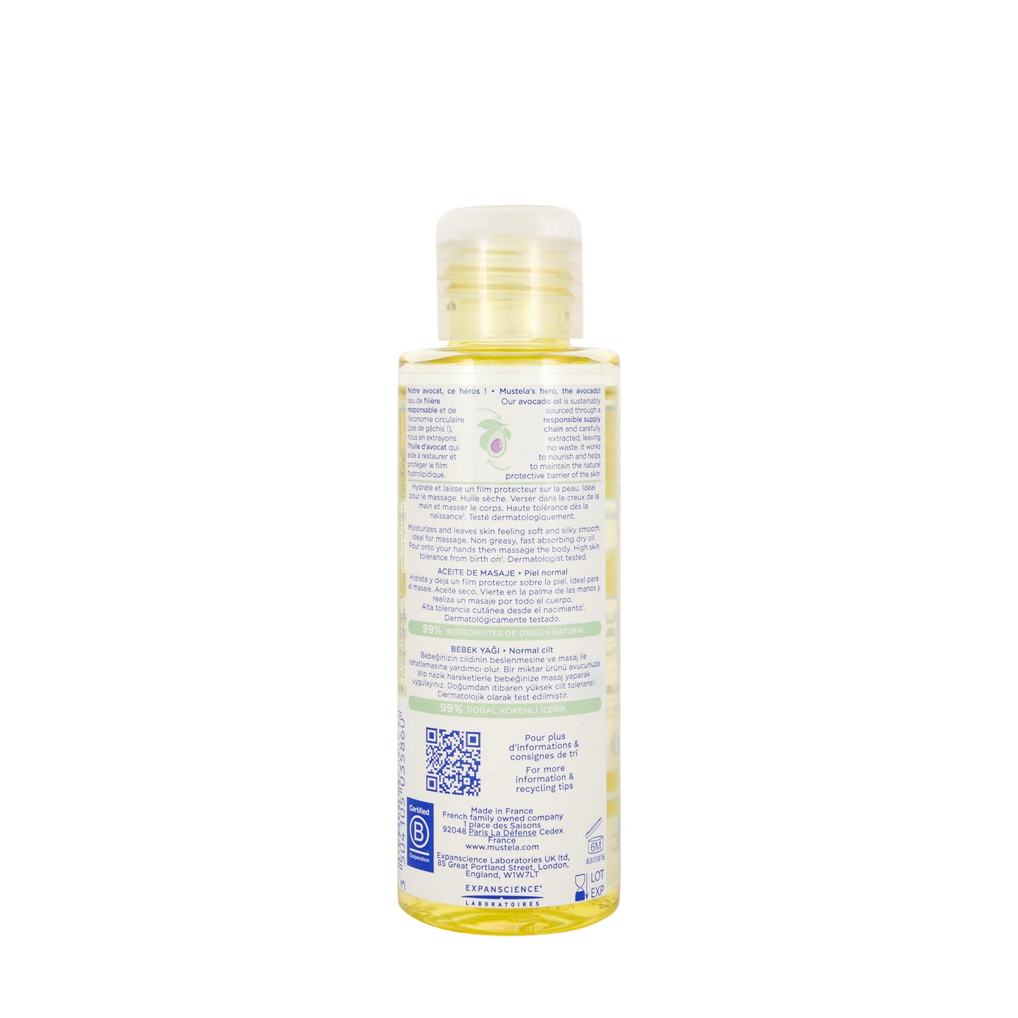 Mustela Baby Massage Oil 100 Ml