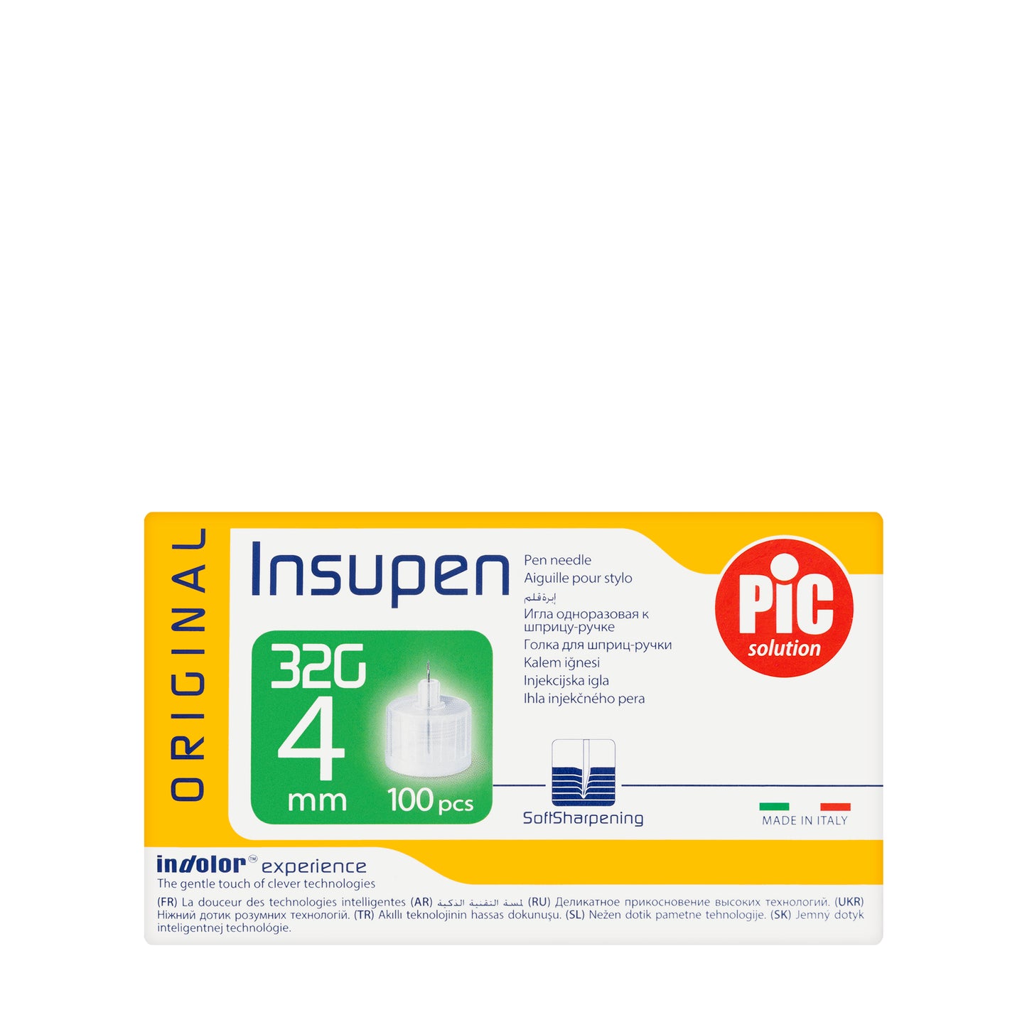 Pic Solution InsuPen Needles 32G X 4Mm 100 Pieces