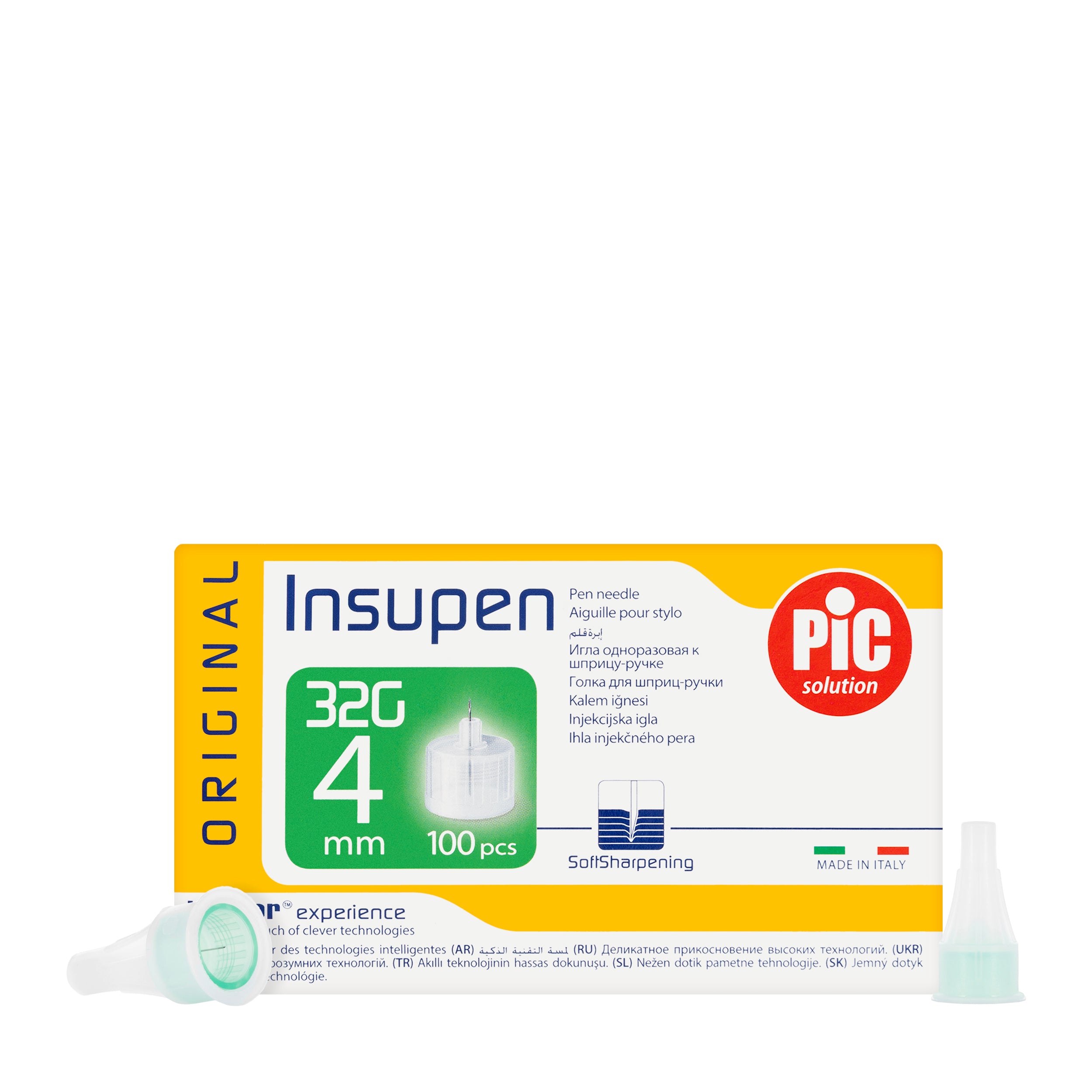 Pic Solution InsuPen Needles 32G X 4Mm 100 Pieces