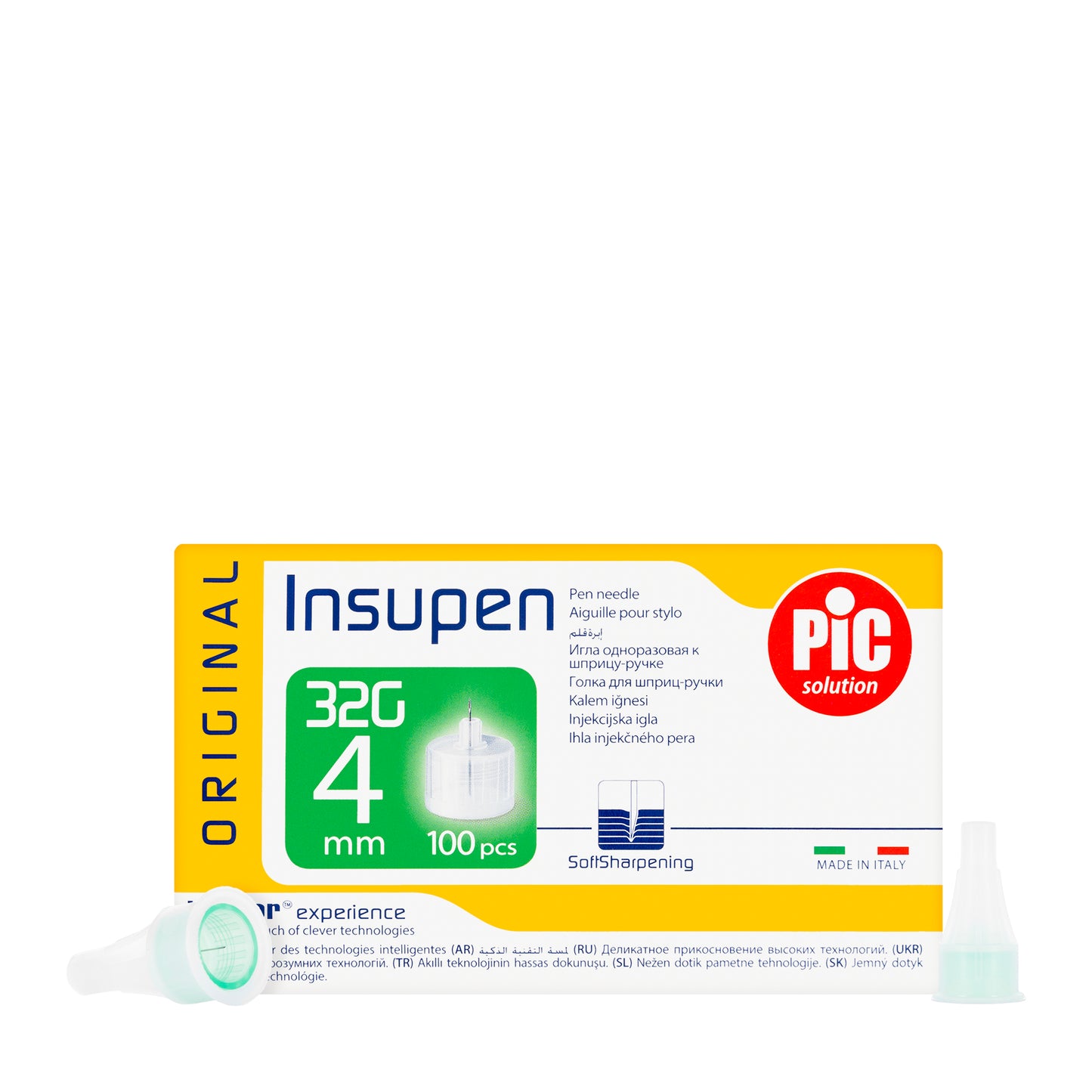 Pic Solution InsuPen Needles 32G X 4Mm 100 Pieces