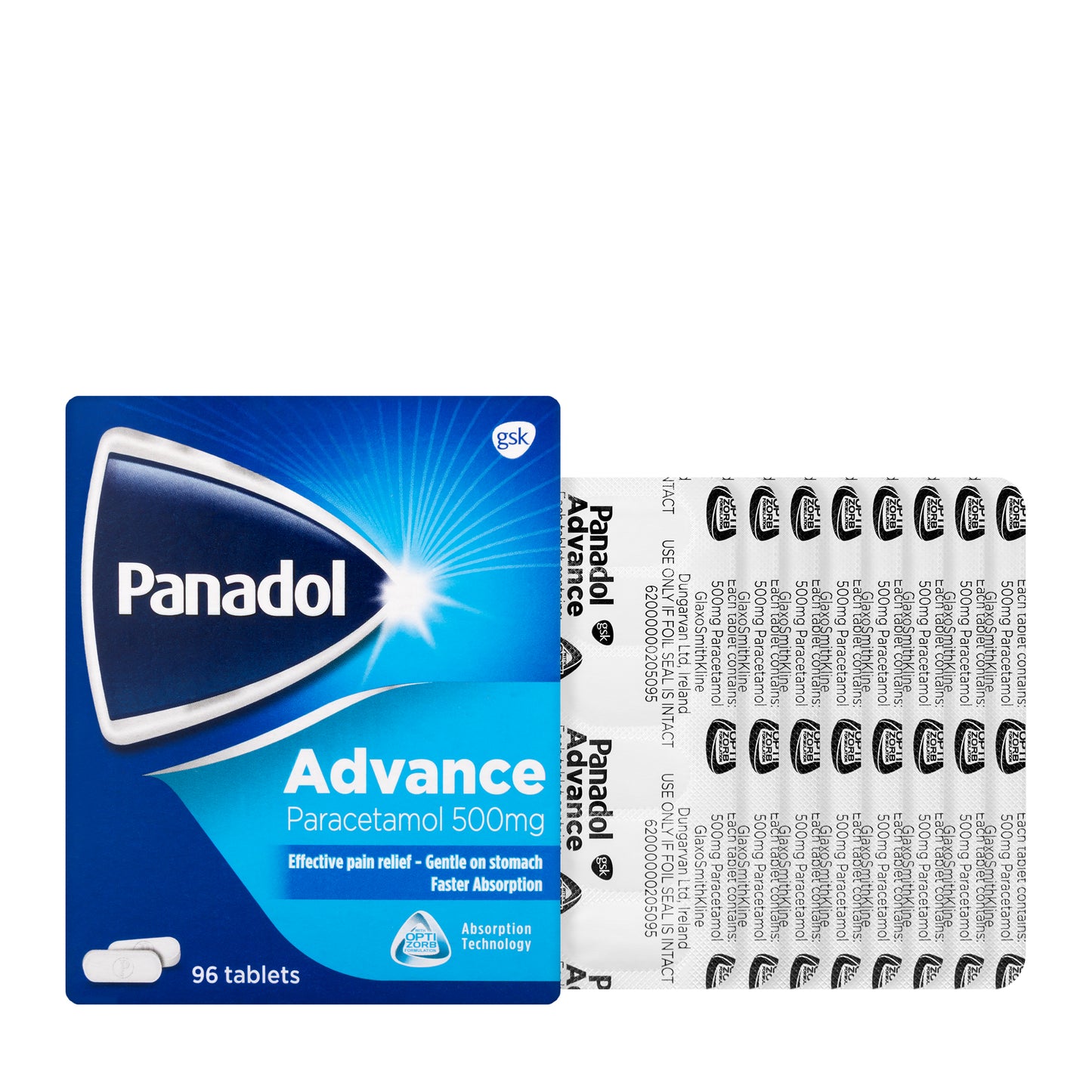 panadol advance 500mg 96 tablets