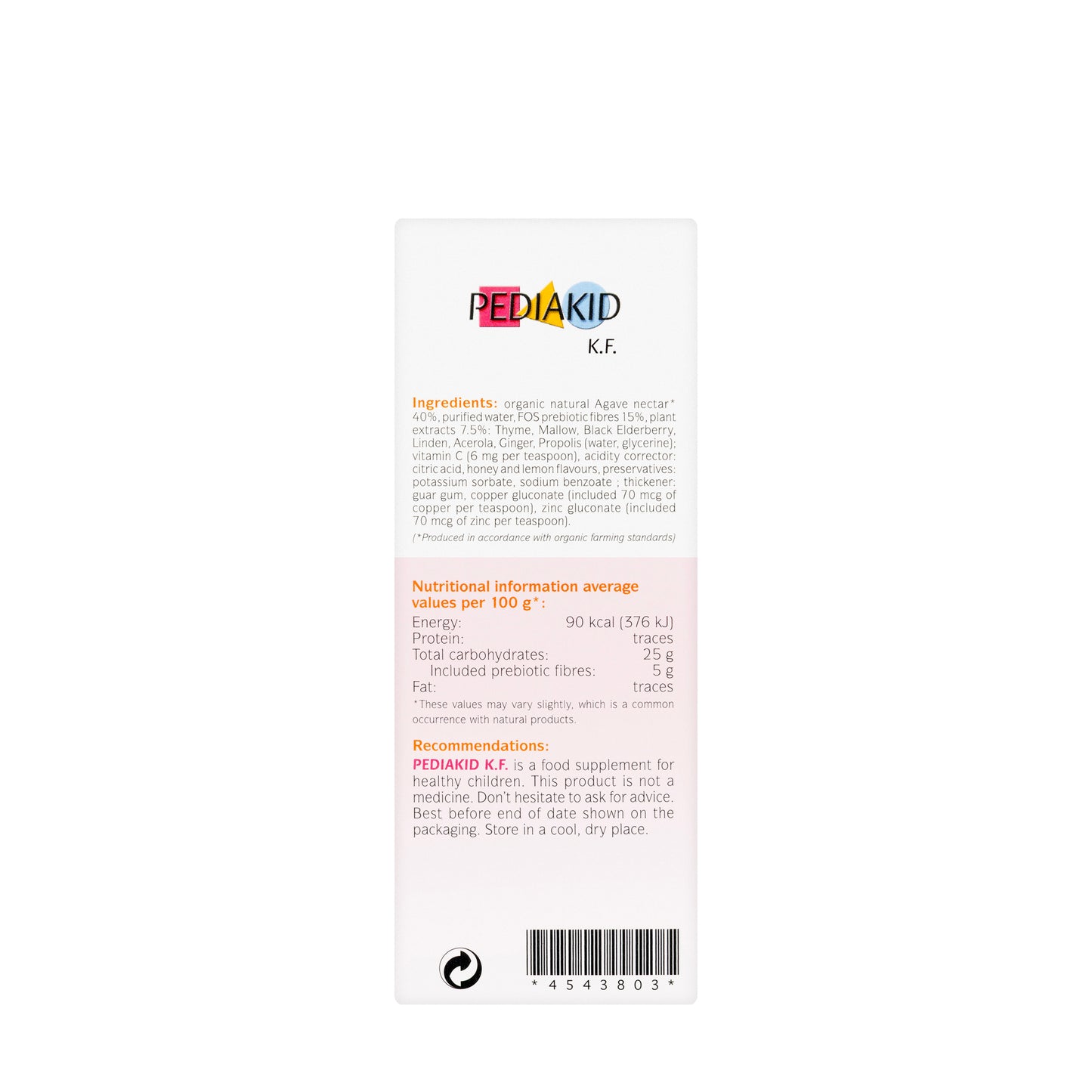 Pediakid K.F Cough&Cold Syrup 125 ml