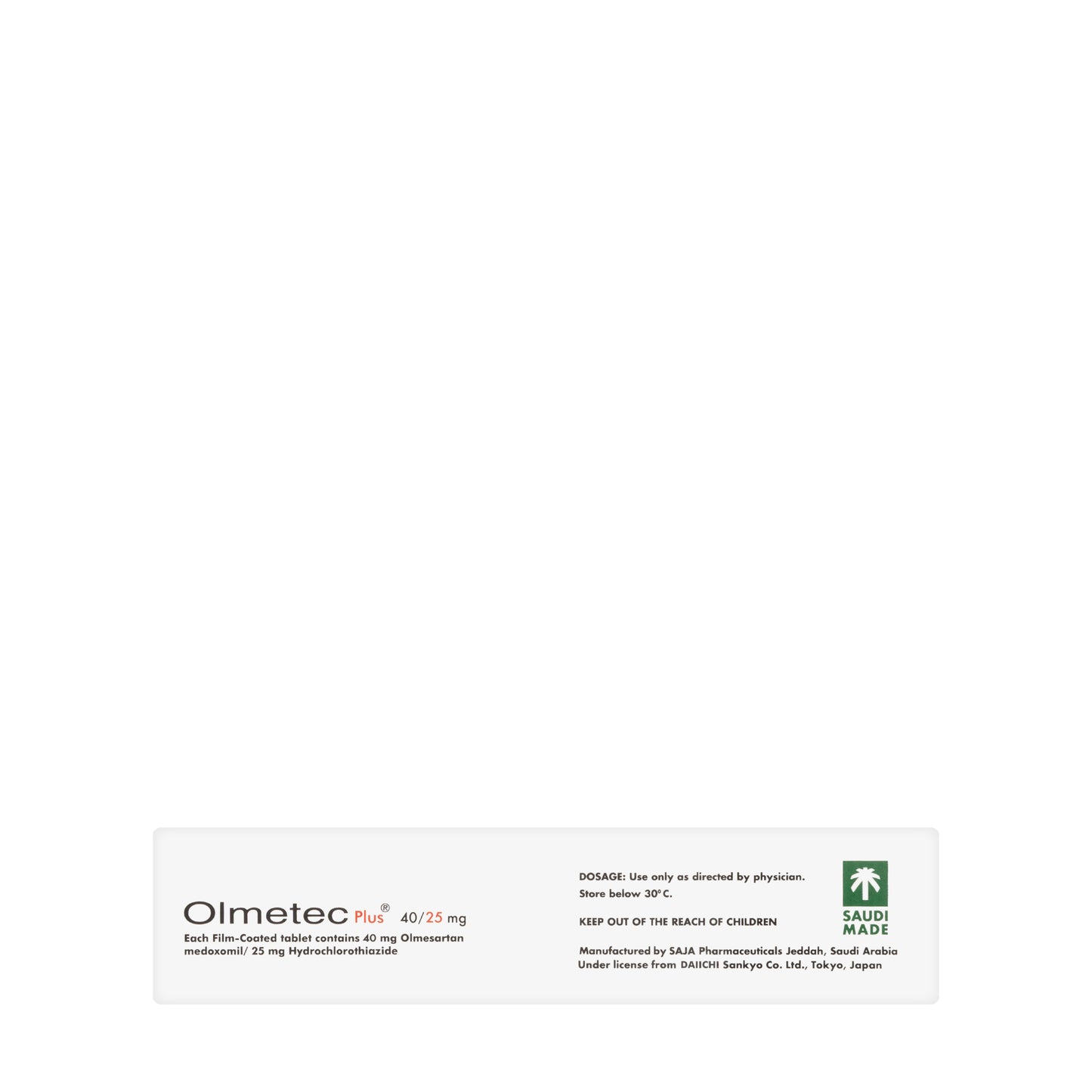 Olmetec Plus 40/25Mg 28 Tablets