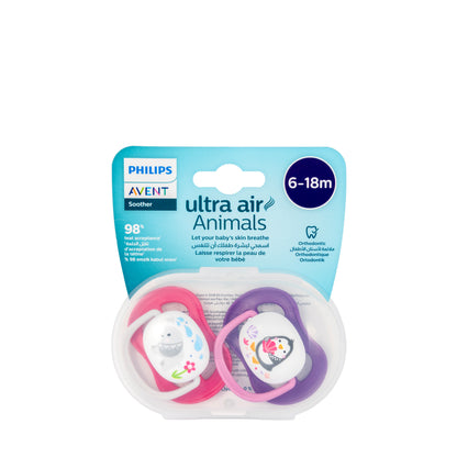 Avent [825] Ultra Air Animals Soother 6-18 M 2 Pieces