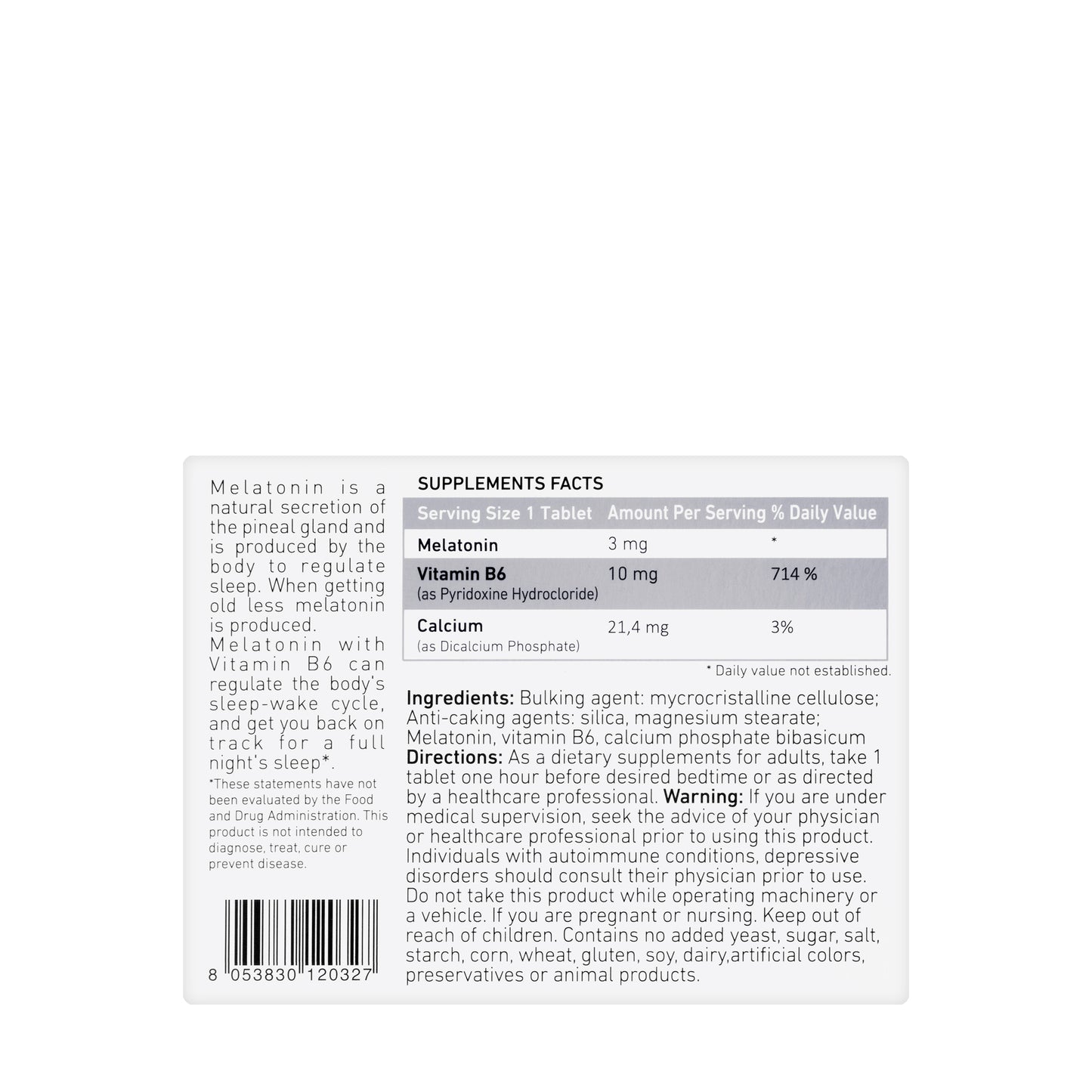 Melatonin 3mg 10 Tablet