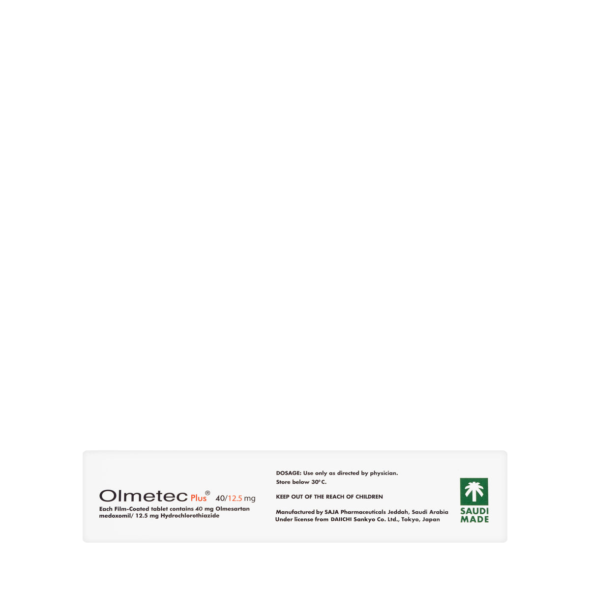 Olmetec Plus 40/12.5Mg 28 Tablets