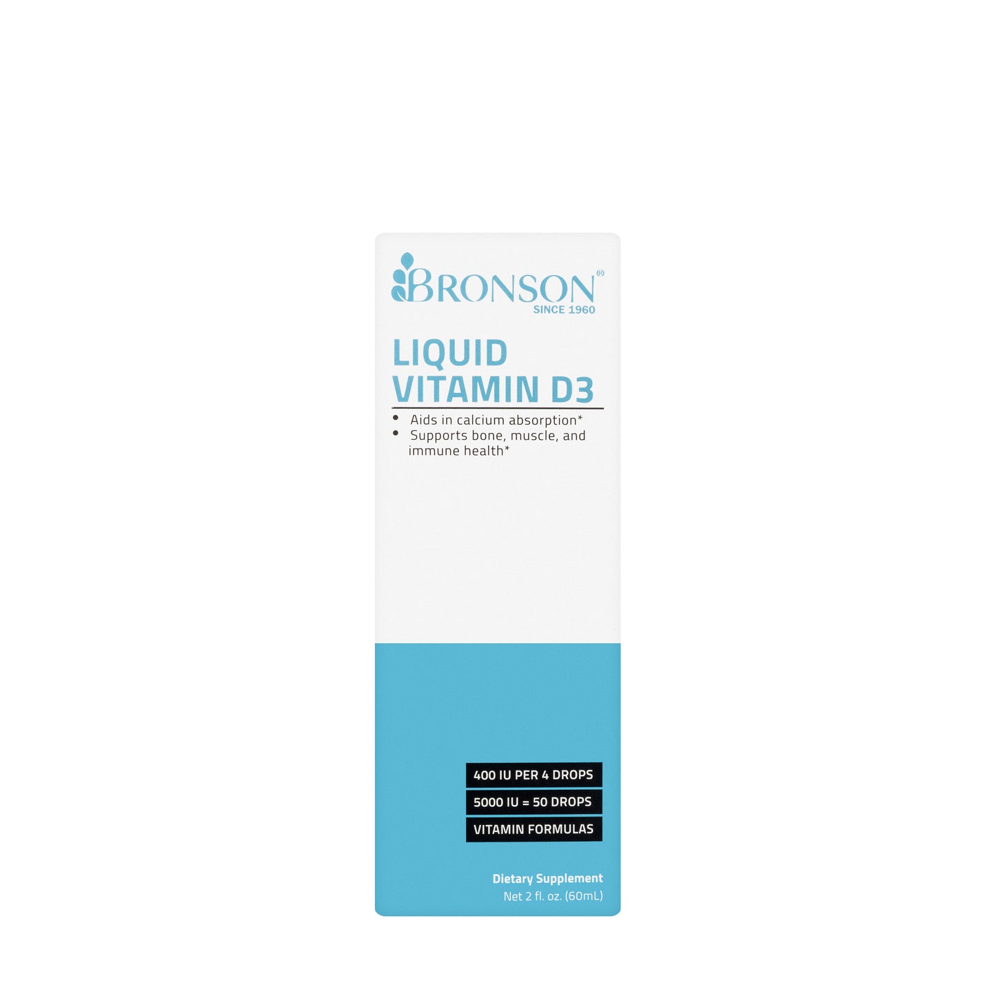 Bronson Vitamin D3 400 IU Liquid 60 Ml