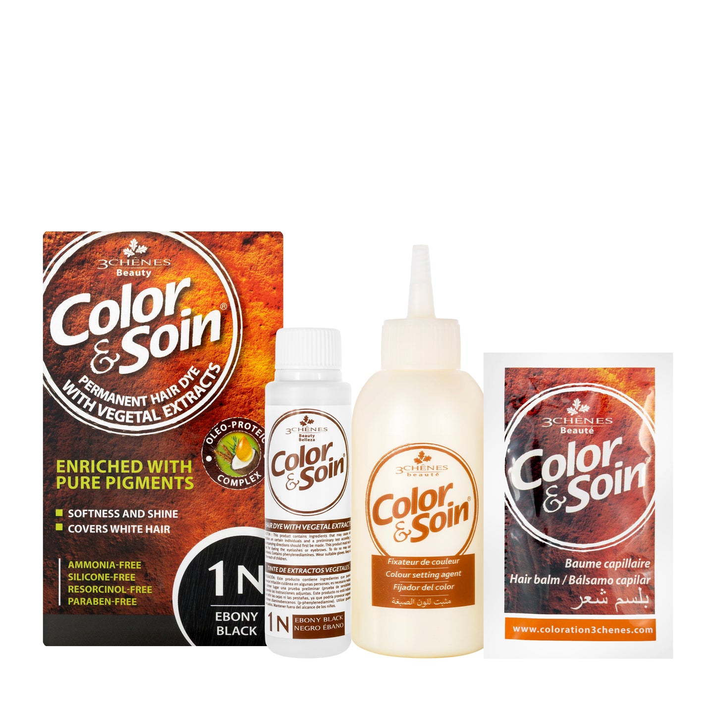 Color & Soin Permanent Hair Color [1N] Ebony Black