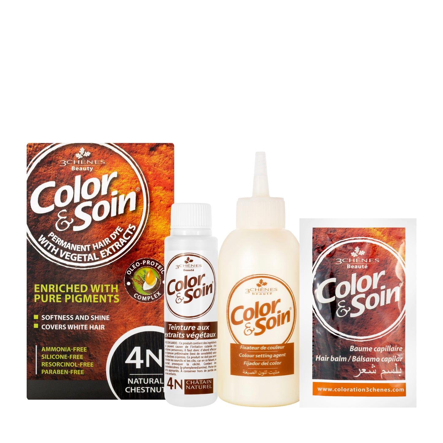 Color & Soin Permanent Hair Color [4N] Natural Chestnut
