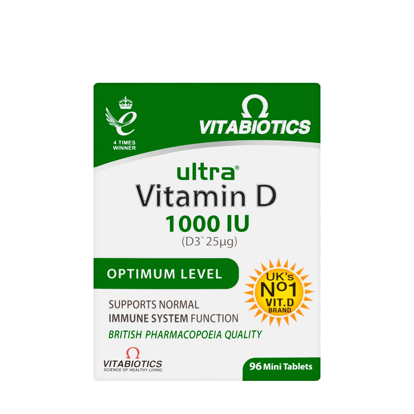 Vitabiotics Ultra D3 1000 IU 96 Tablets