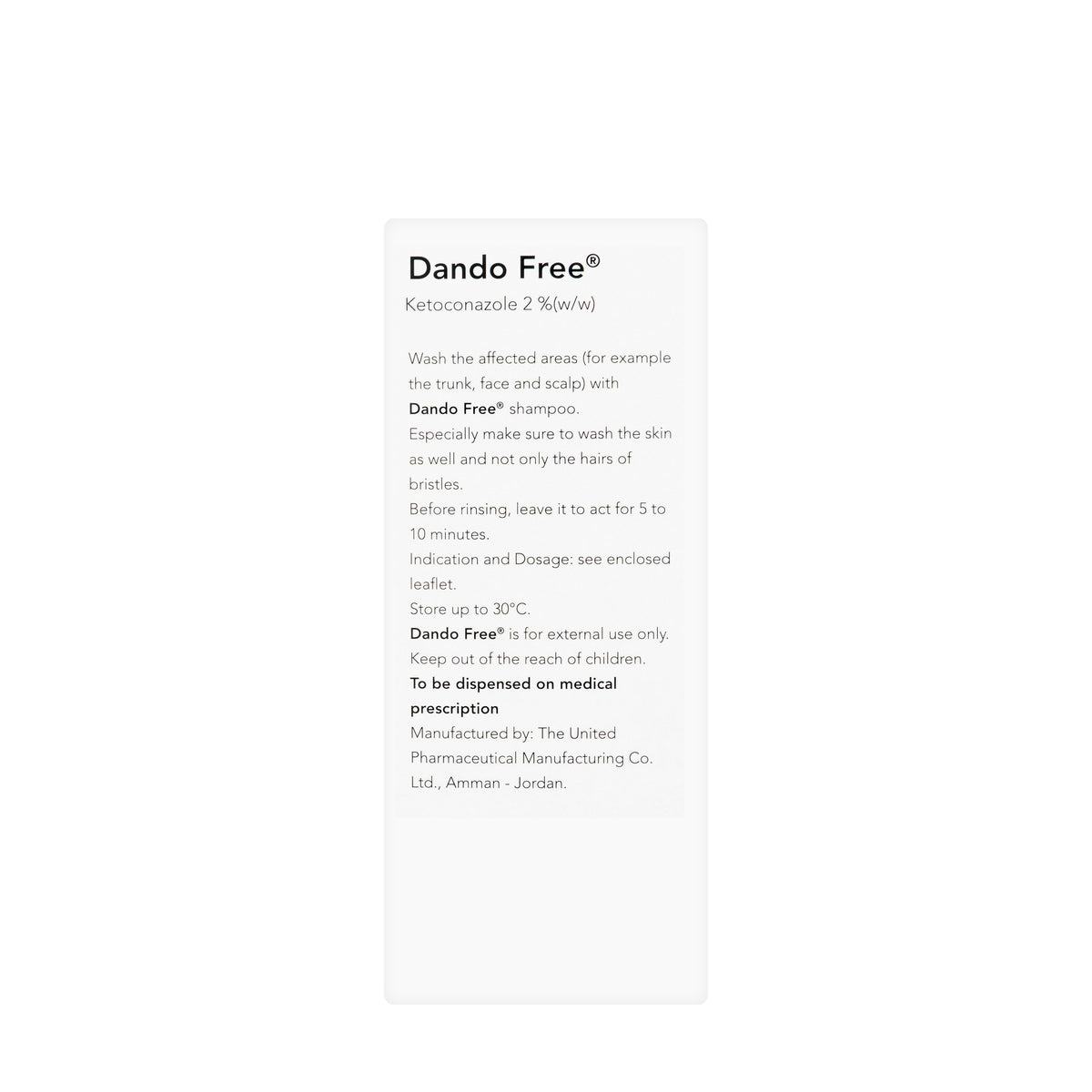 Dando Free Shampoo 100 ml
