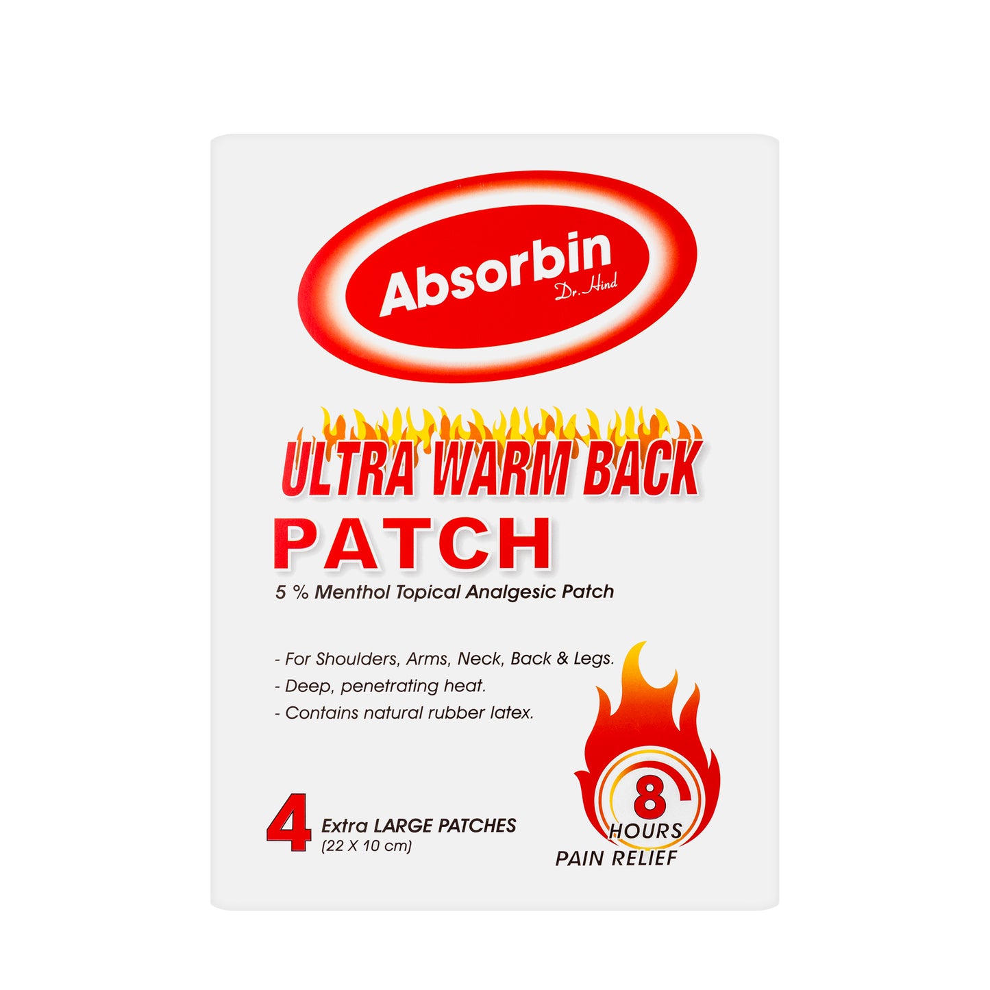 Absorbine Ultra Warm Patch 4 Pieces [Red]