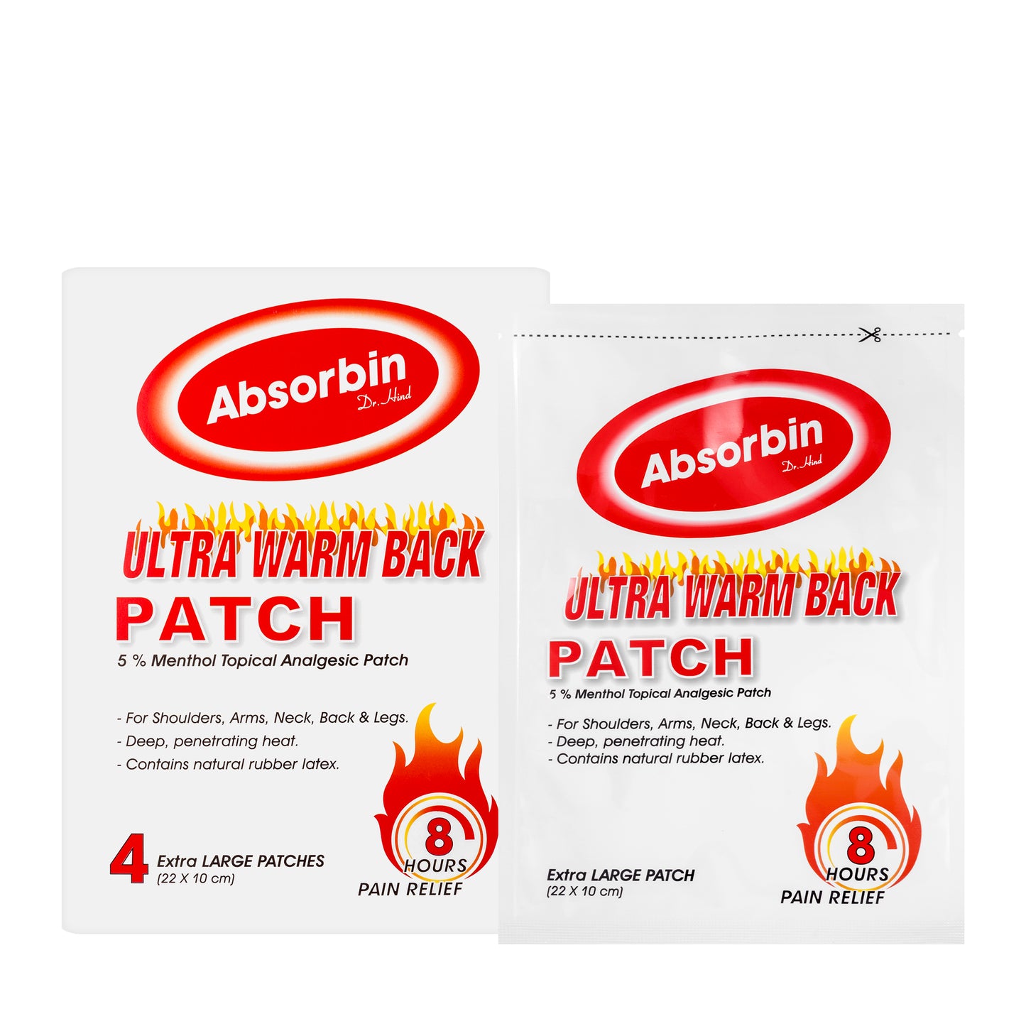 Absorbine Ultra Warm Patch 4 Pieces [Red]