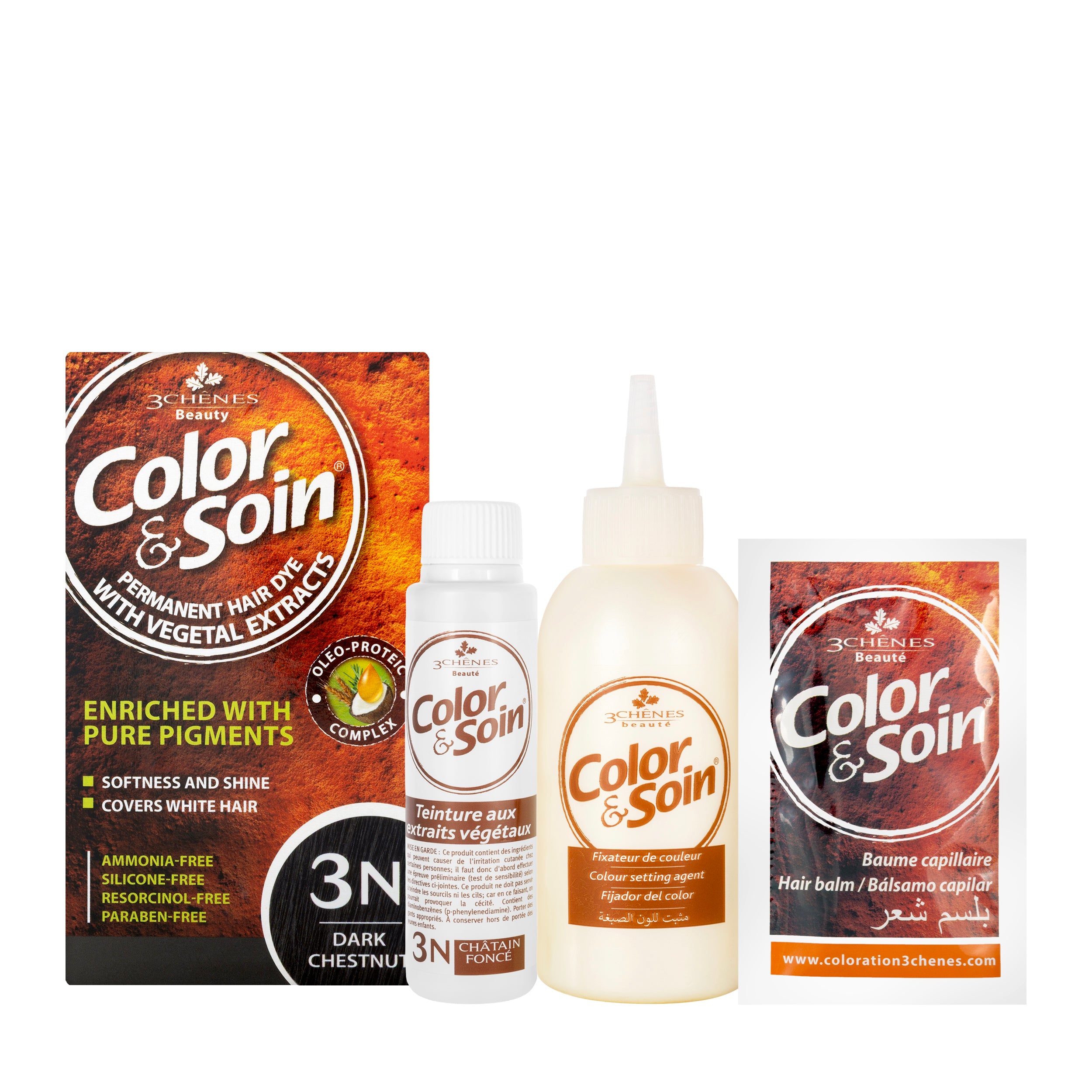 Color & Soin Permanent Hair Color [3N] Dark Chestnut Brown