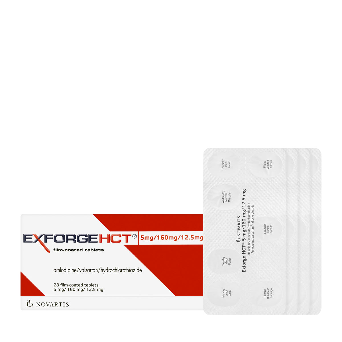 Exforge Hct 5/160/12.5Mg 28 Tablets