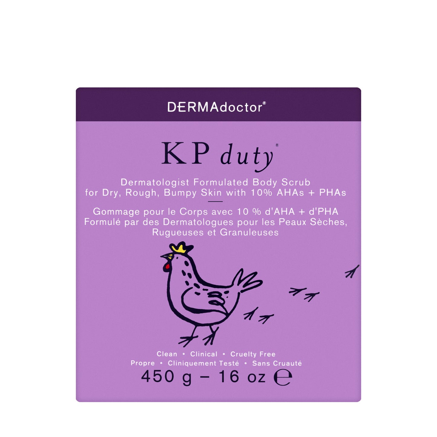 DERMAdoctor KP Duty Body Scrub with 10% AHAs + PHAs  473 ml