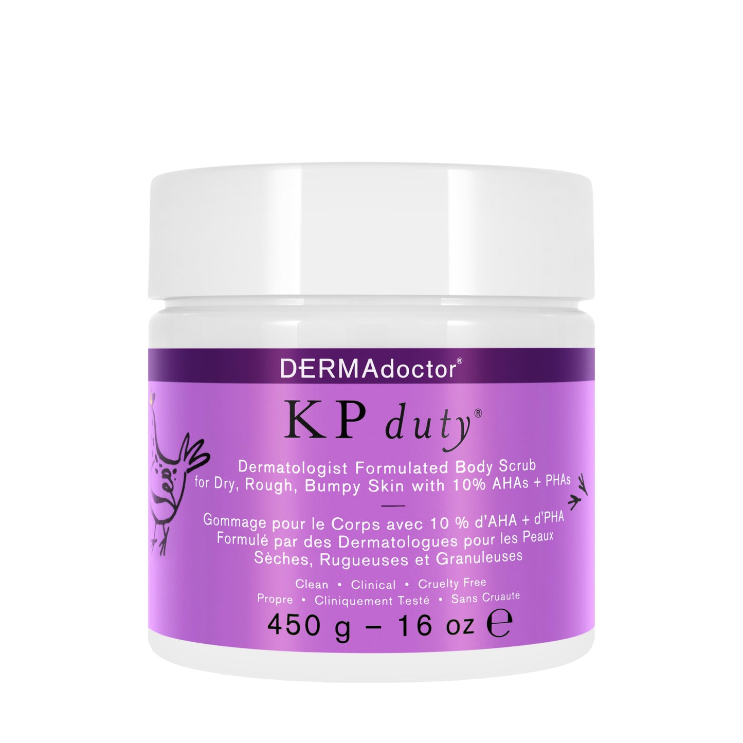 DERMAdoctor KP Duty Body Scrub with 10% AHAs + PHAs  473 ml