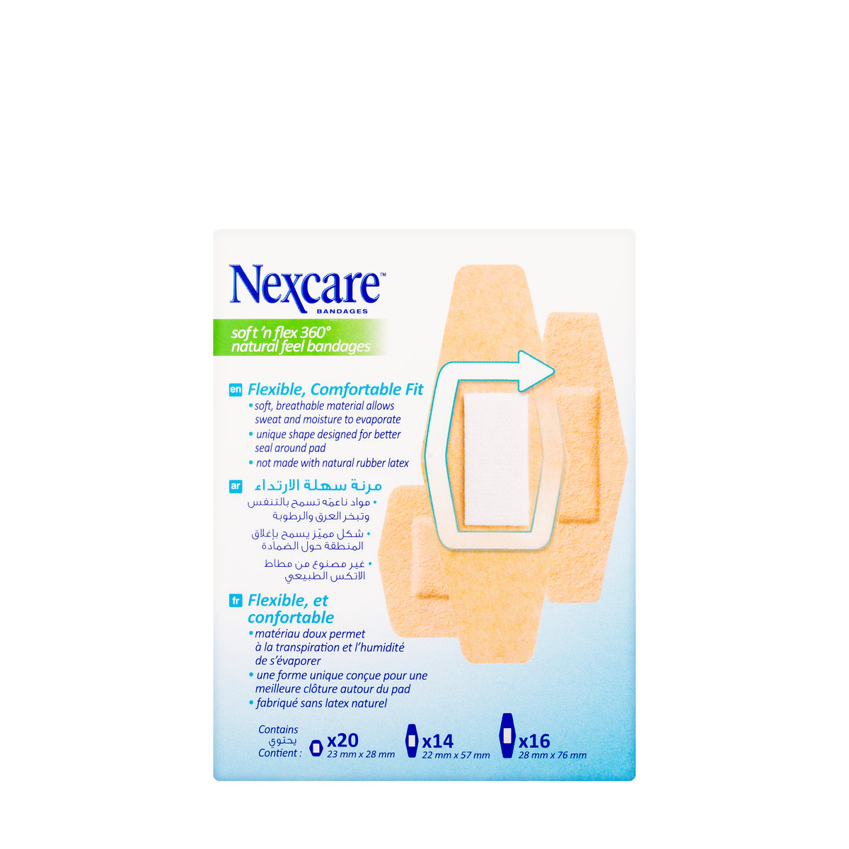 Nexcare Soft Flex Assorted (SF50D) 50 Pieces