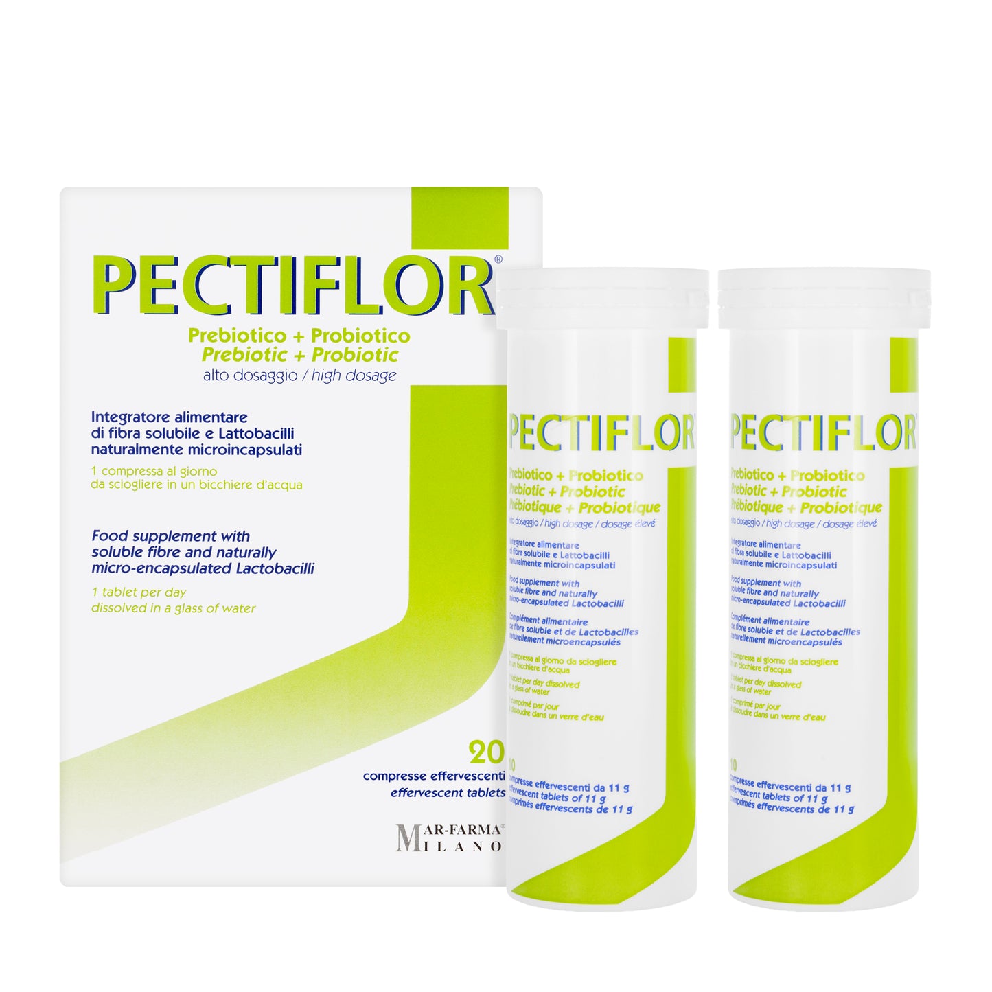 Pectiflor Prebiotic+Probiotic 20 Effervescent Tablets