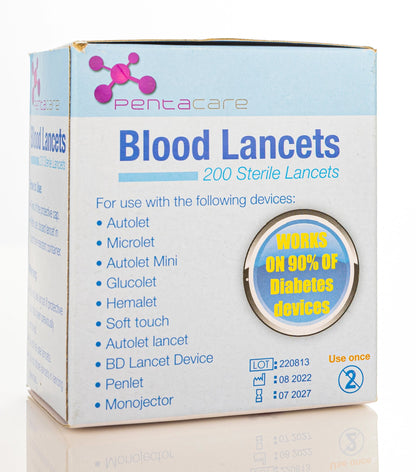 Pentacare Blood Lancets 200 Pieces