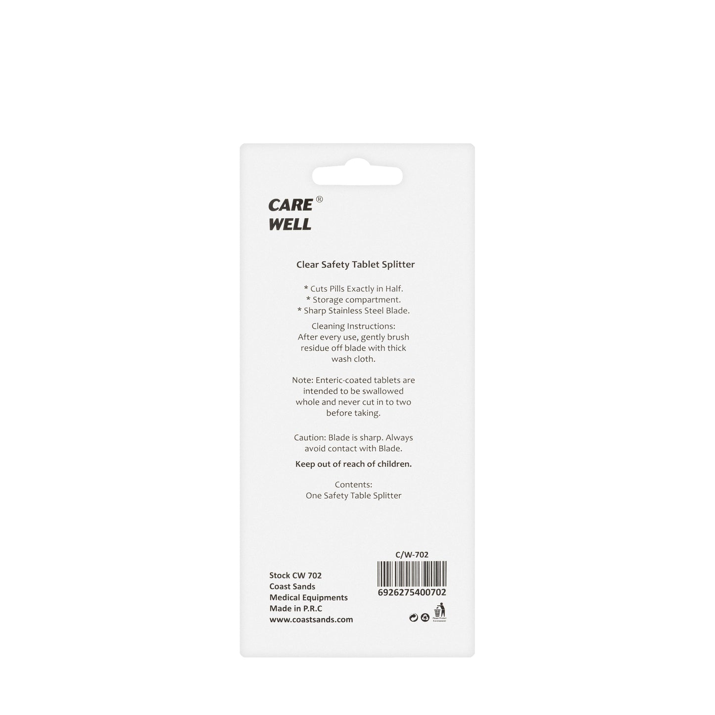 Care Well Safety Tablet Splitter [702]