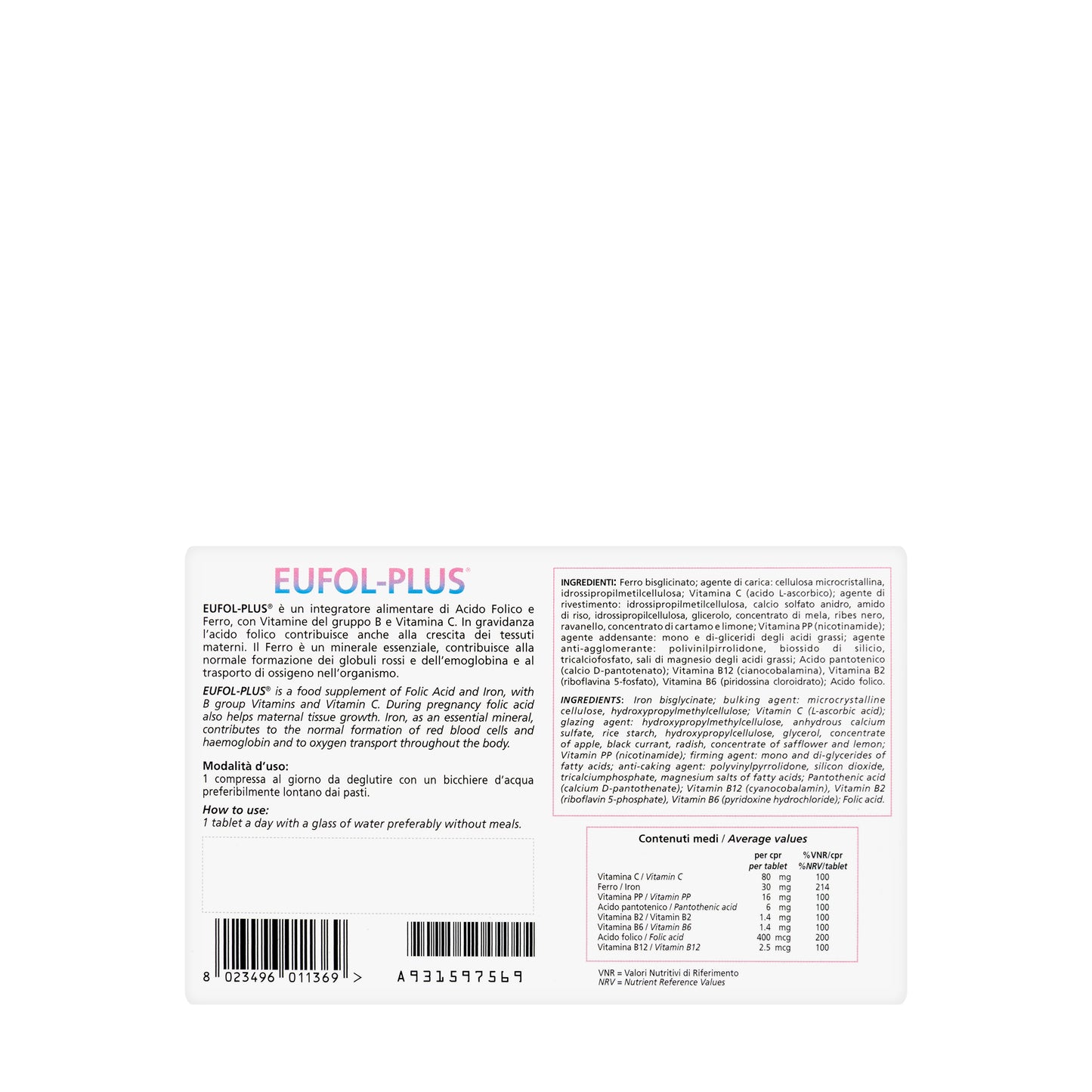 Eufol Plus 30 Tablet