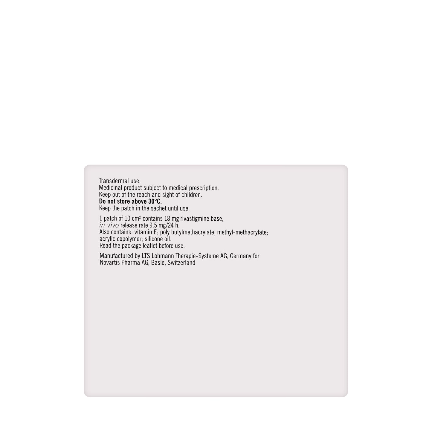 Exelon Transdermal Patch-10 30 Pieces