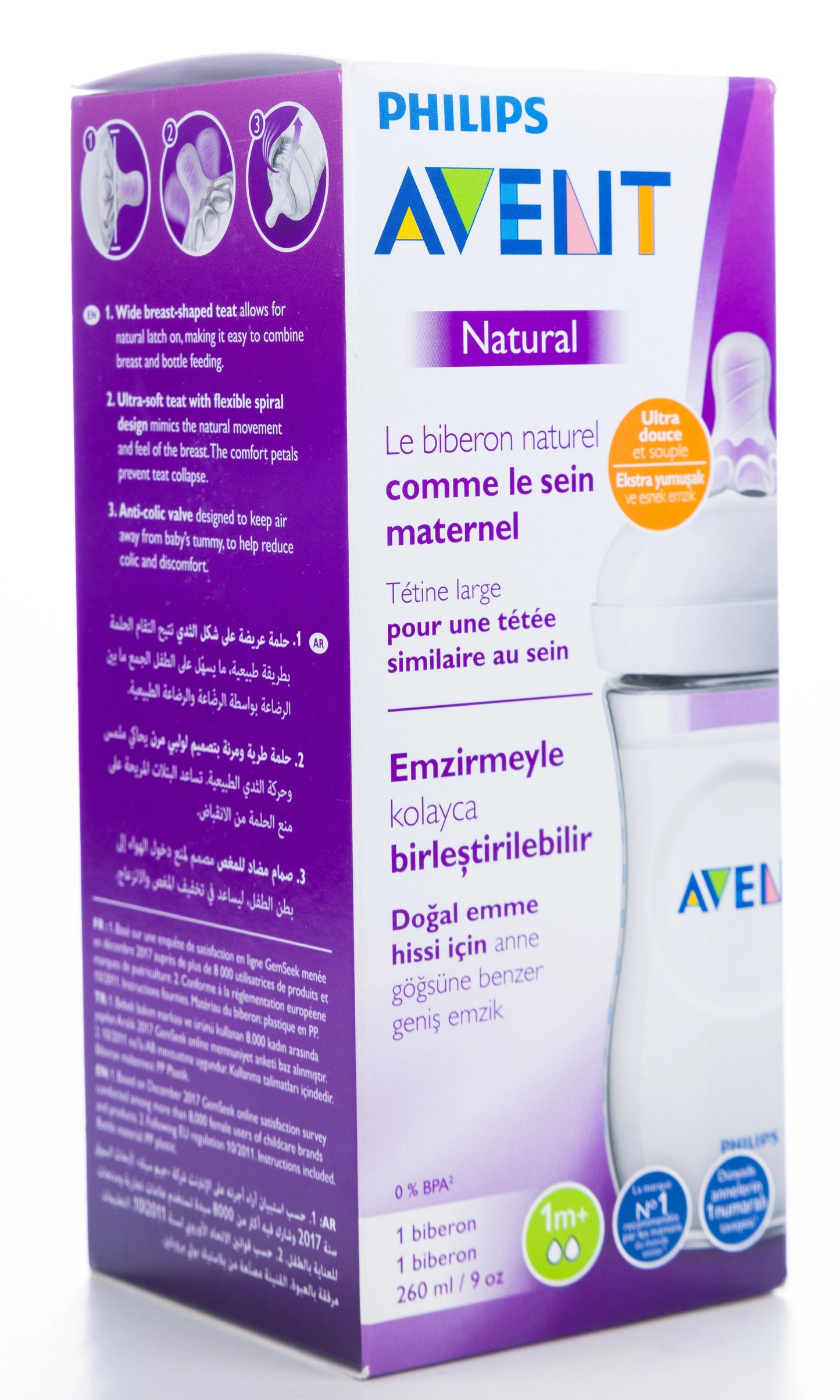 Avent [491] Natural Response Bottle 1M+ 260 ML