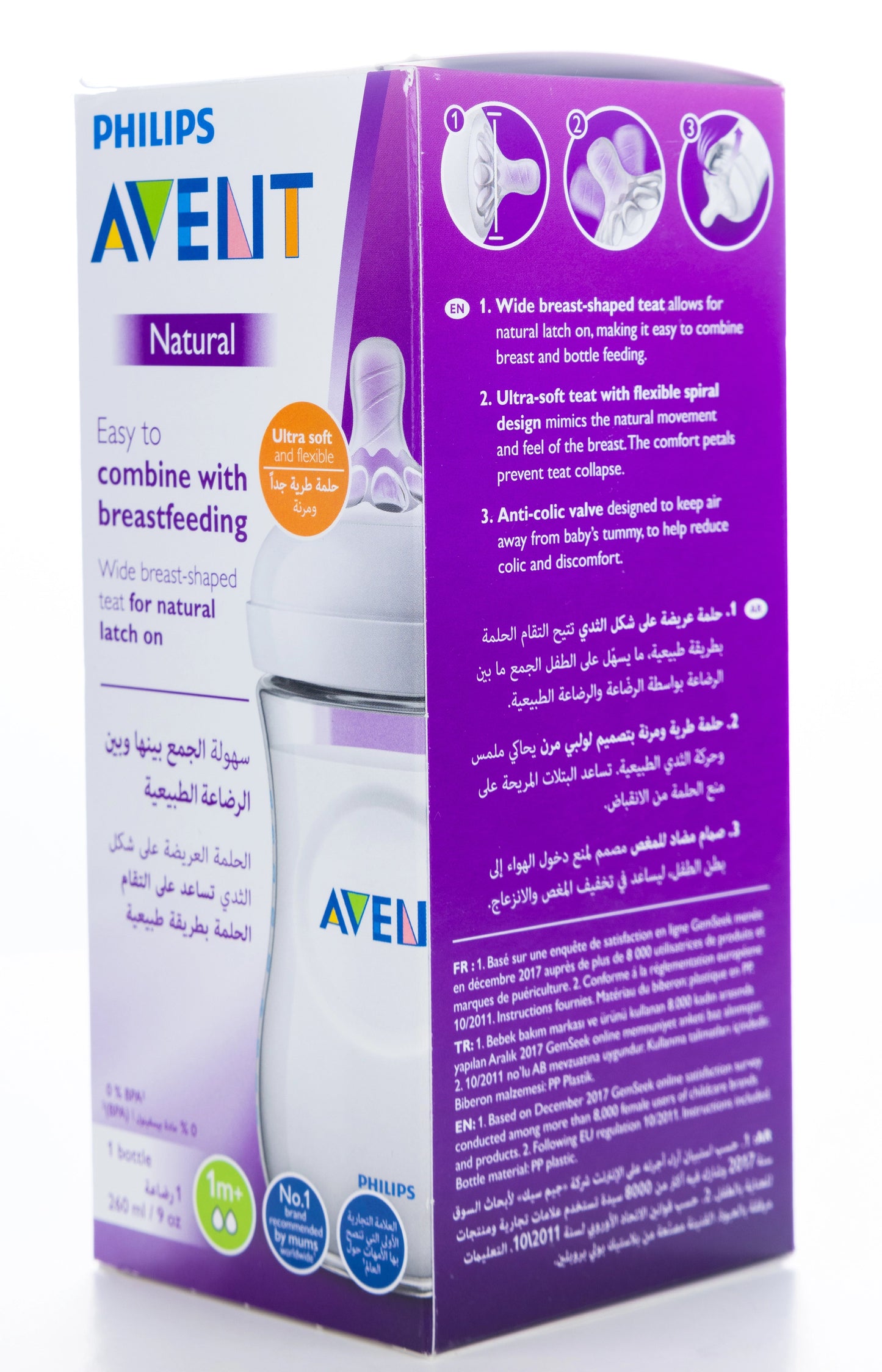 Avent [491] Natural Response Bottle 1M+ 260 ML