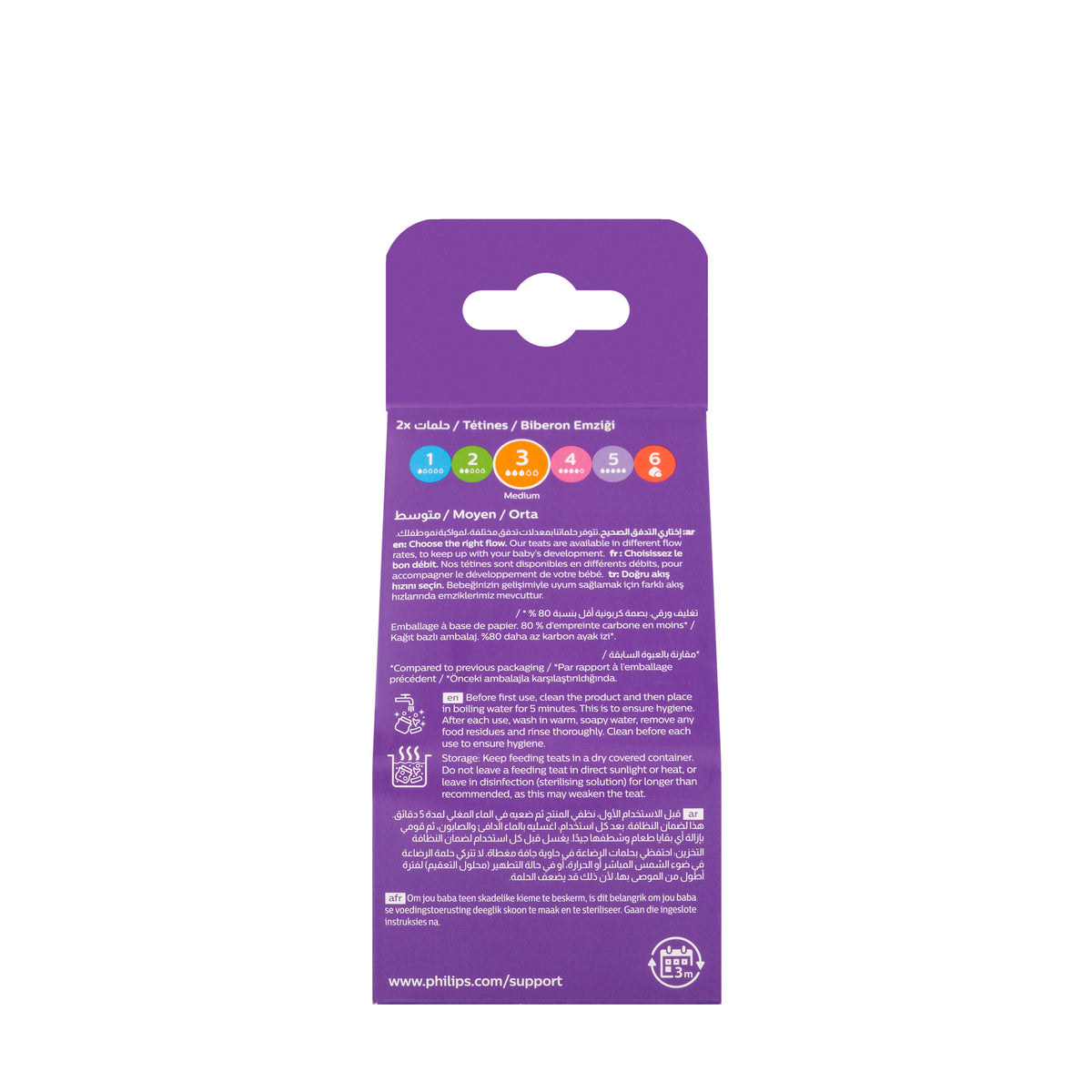 Avent [143] Natural Teats 1M+ 2 Pieces