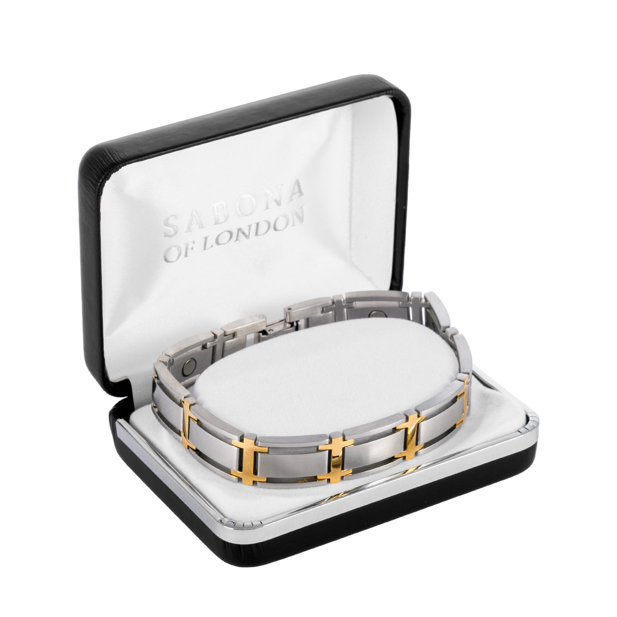 Sabona 346 Executive Symmetry Duet Magnetic Bracelet [X-Large]