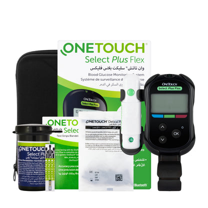 OneTouch Select Plus  Flex  Glucometer mmol + 50 Strips