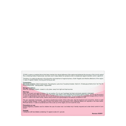 Gynial Ovules 10 Vaginal Suppository