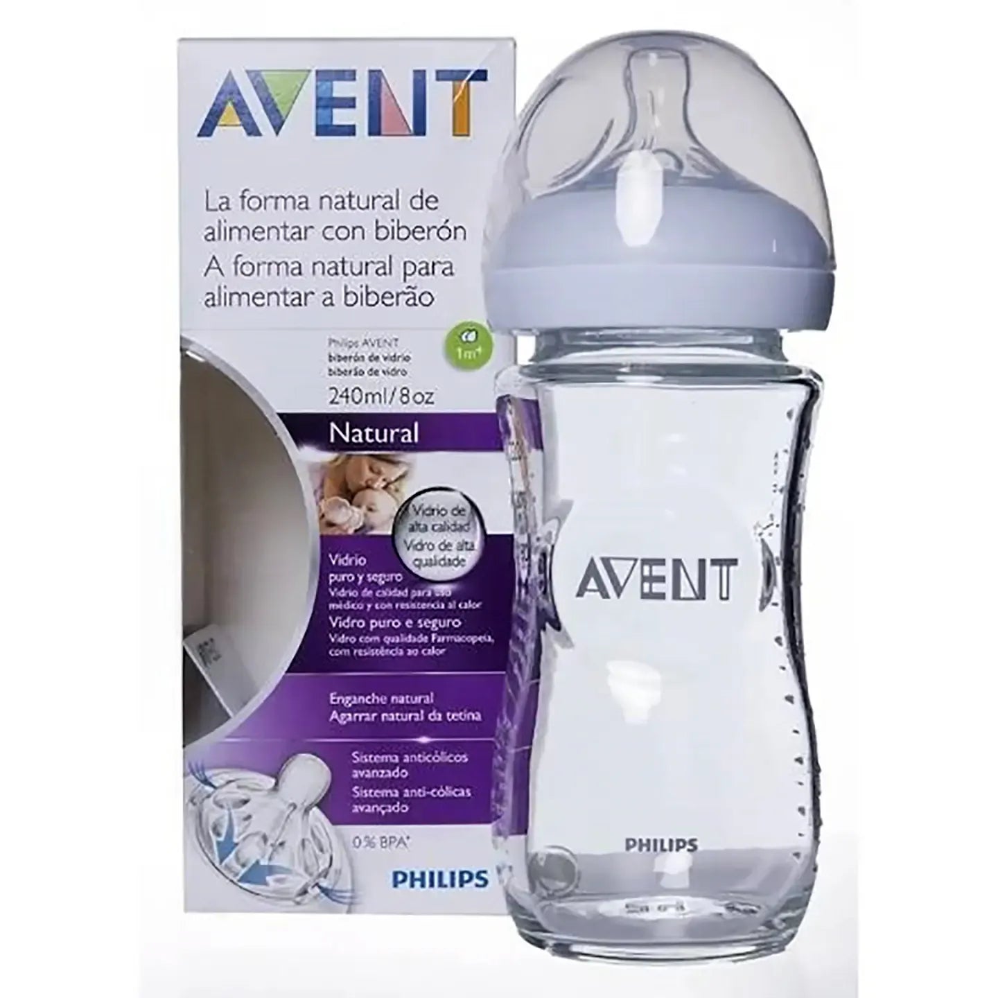 Avent [631] Natural Response Bottle [Glass] 240 Ml
