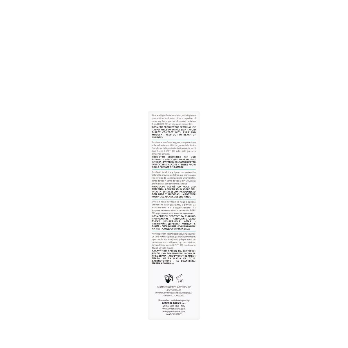Aknicare Sun Spf 30+ Cream 50 Ml