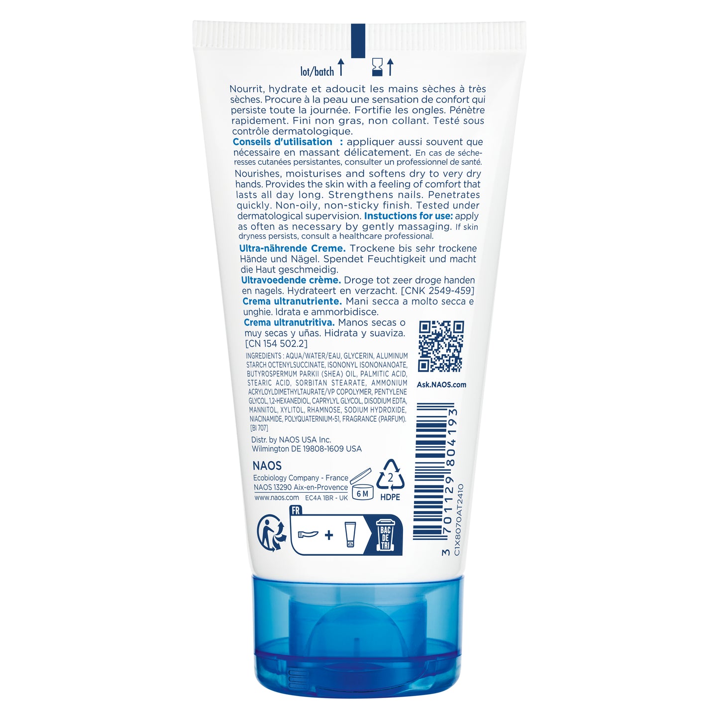 Bioderma Atoderm Mains & Ongles Hands & Nails Ultra-Nourishing Cream 50 Ml