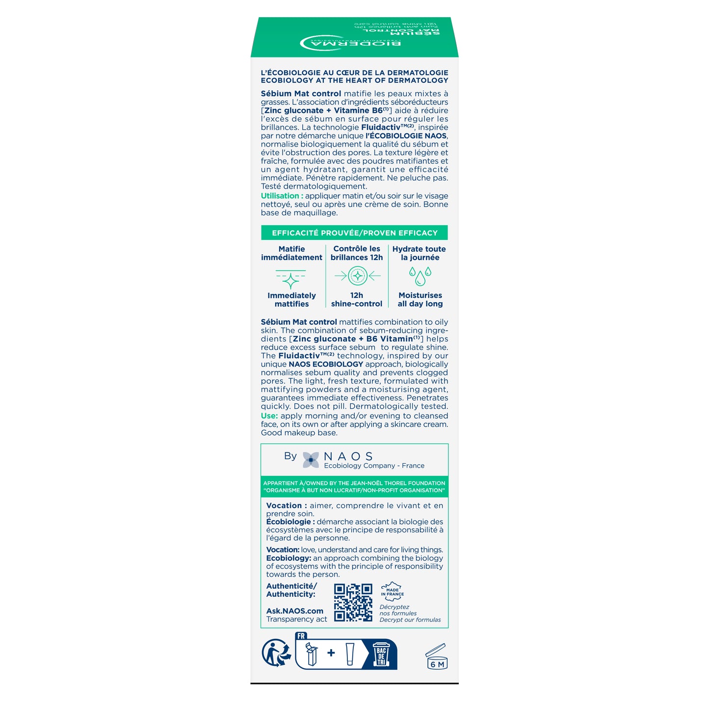 Bioderma Sébium Mat Control Anti Brillance Cream 30 Ml