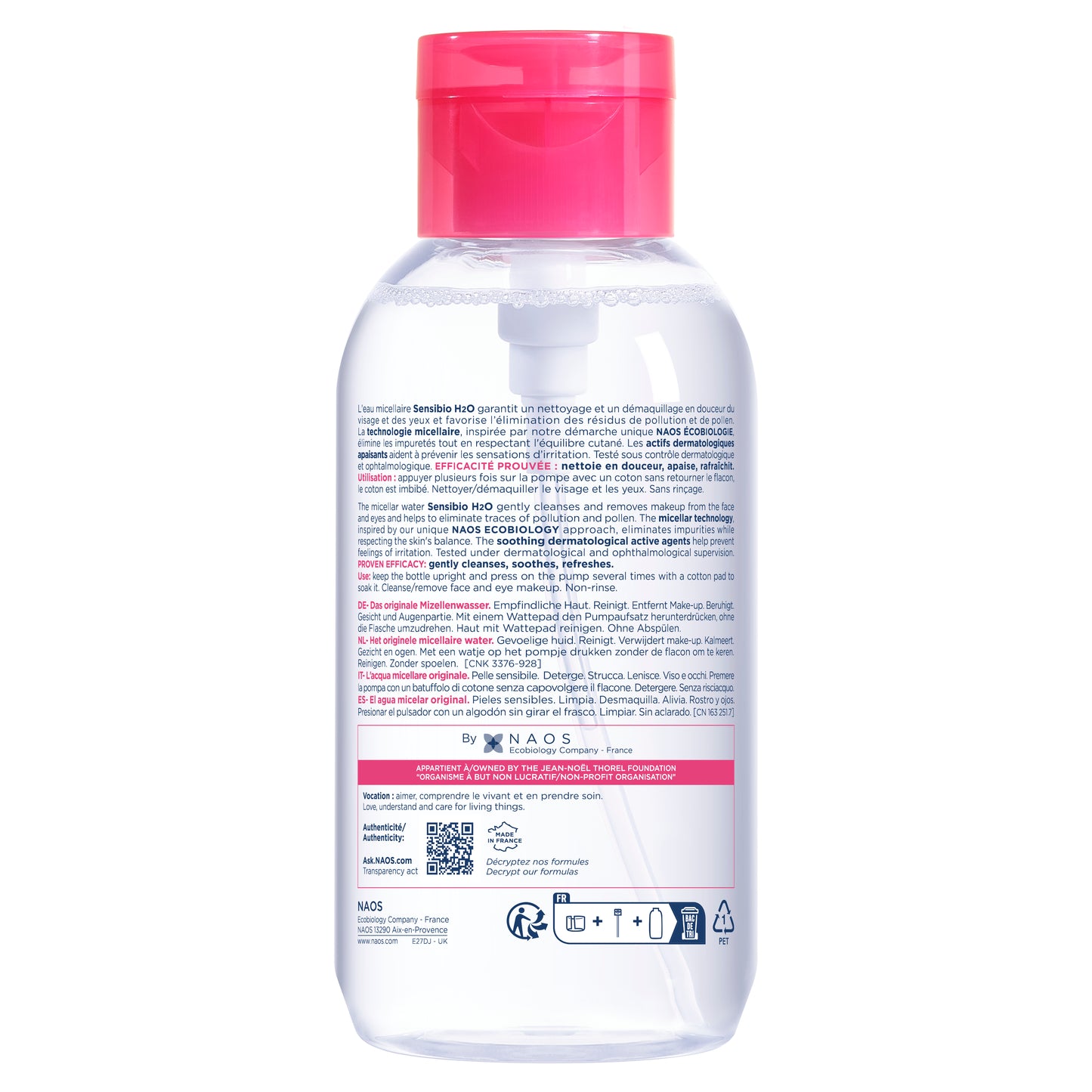Bioderma Sensibio H2O Micellar Water 500 Ml Pump