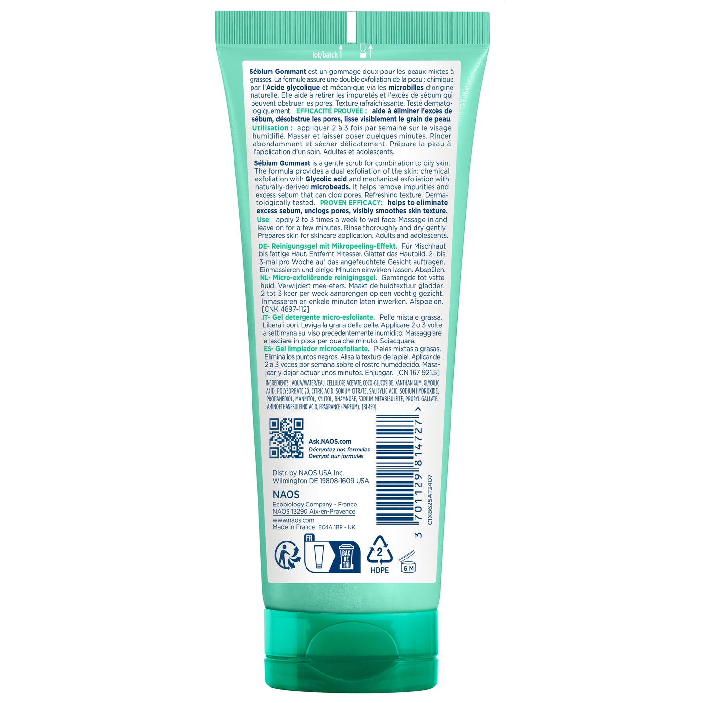 Bioderma Sebium Gommant Gel 75Ml
