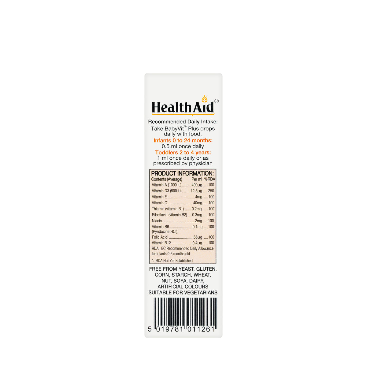 Health Aid Baby Vit Plus Drops 25 ml