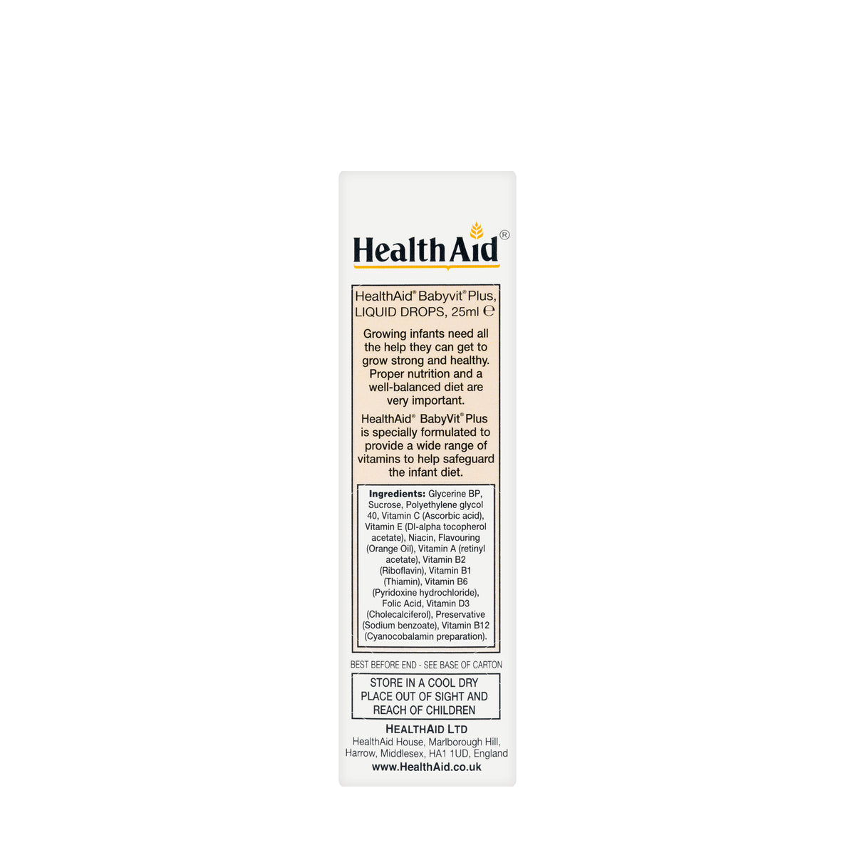 Health Aid Baby Vit Plus Drops 25 ml