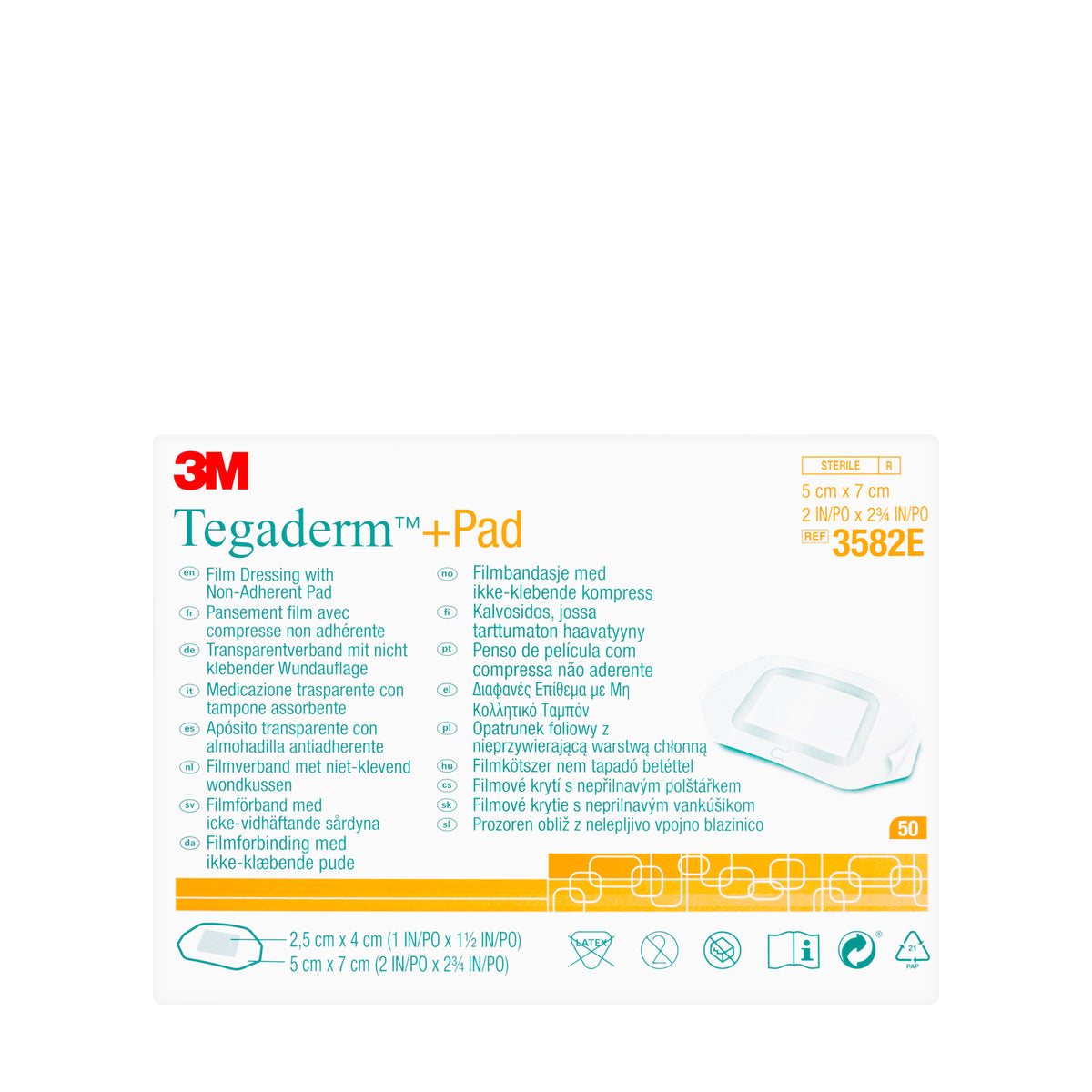 3M Tegaderm + Pad 5X7 Cm 50 Pieces