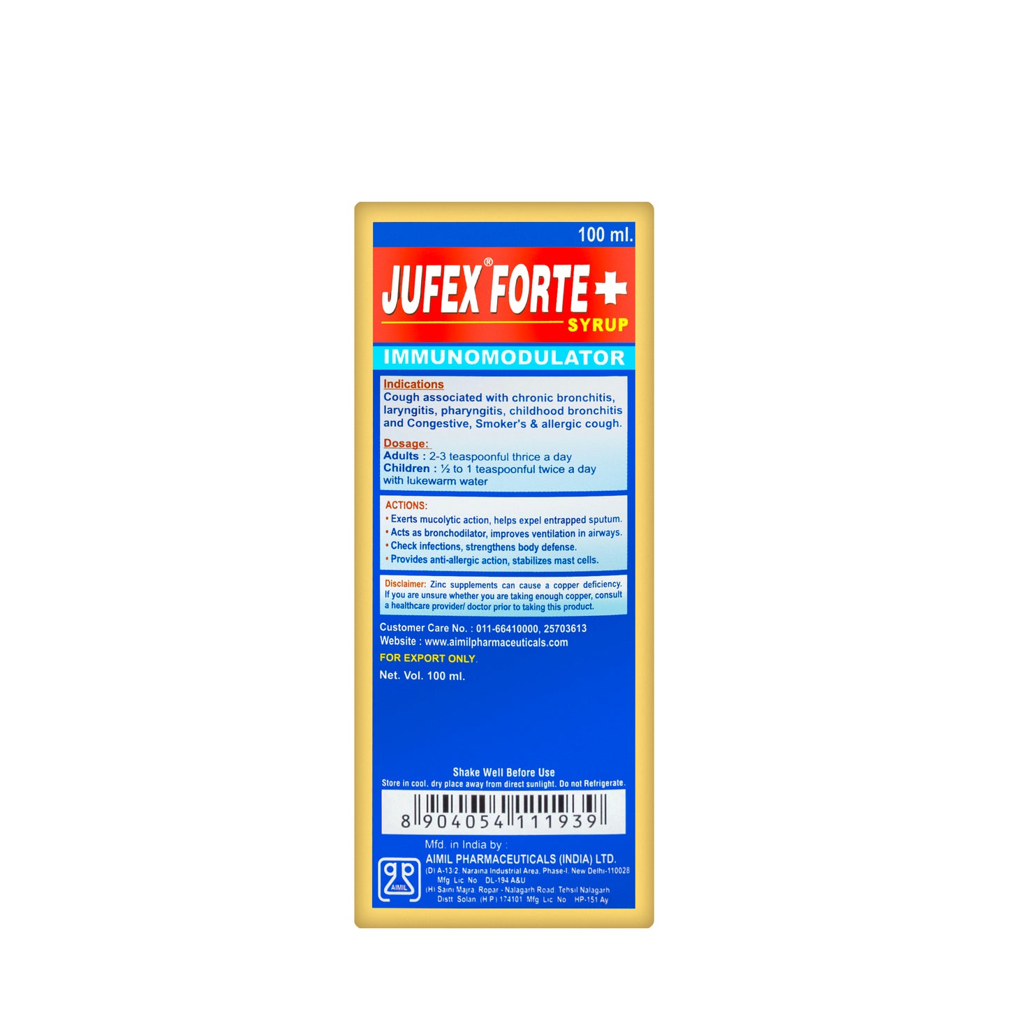 Jufex Forte Cough Syrups 100 ml