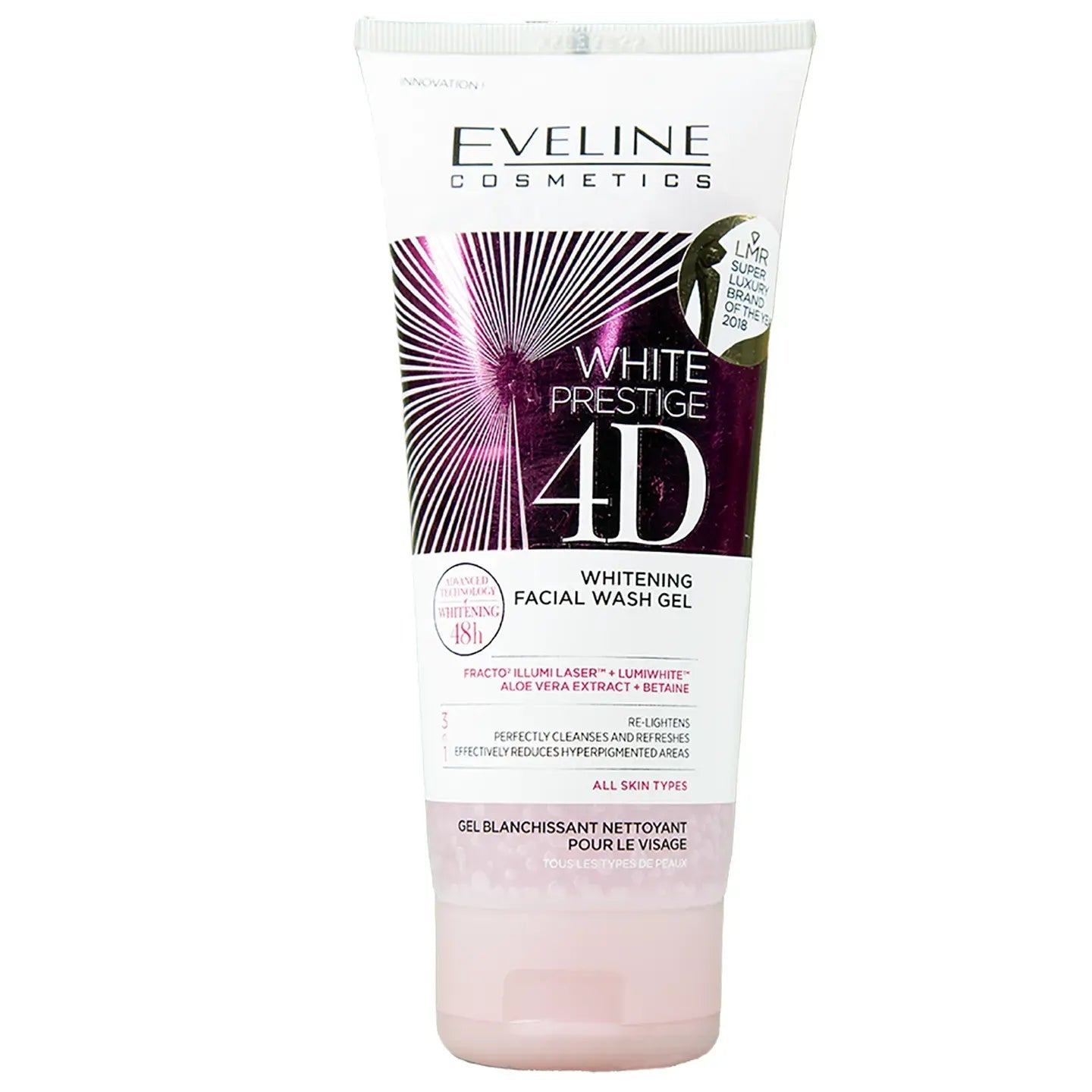 Eveline White Prestige 4D Whitening Facial Wash Gel 200 Ml