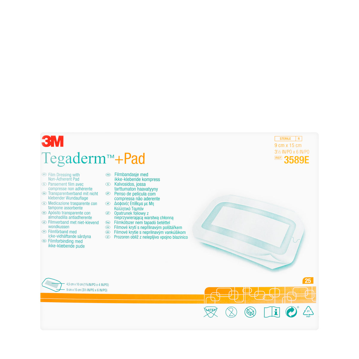 3M Tegaderm + Pad 9X15 Cm 25 Pieces