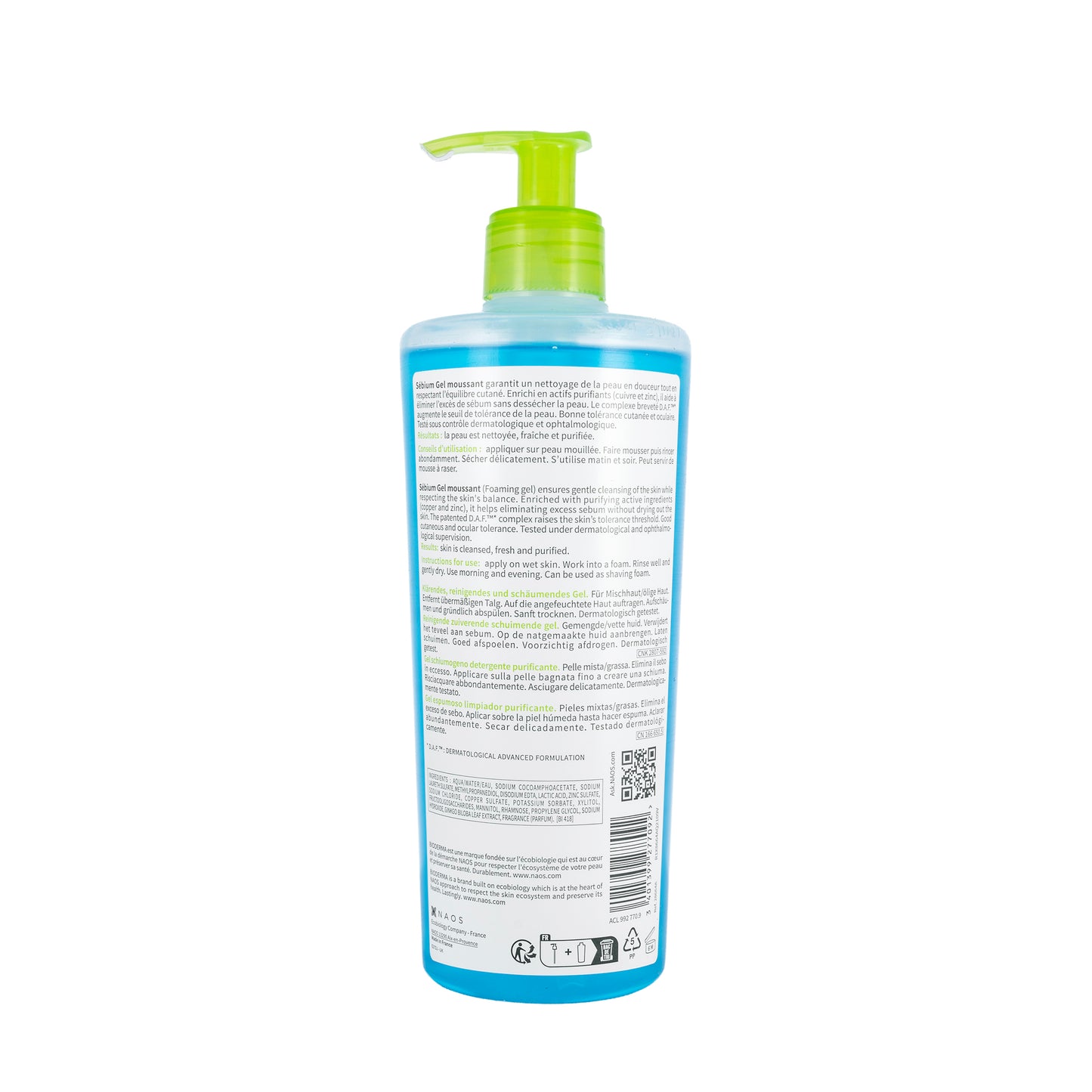 Bioderma Sébium Gel Moussant (Purifying Foaming Gel) 500 + 200 Ml Offer Pack