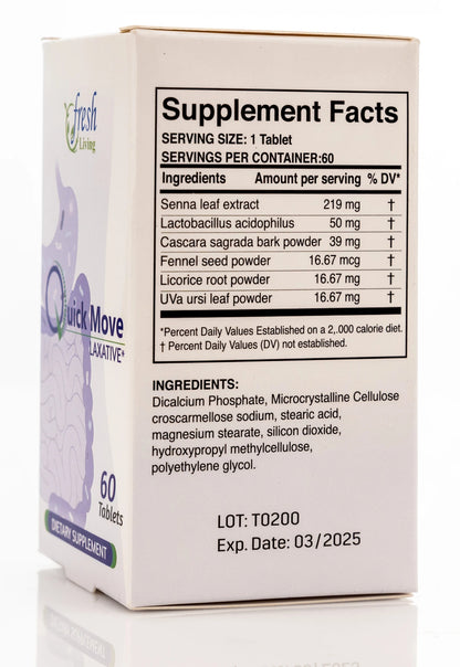 Quick Move Laxative 60 Tablets